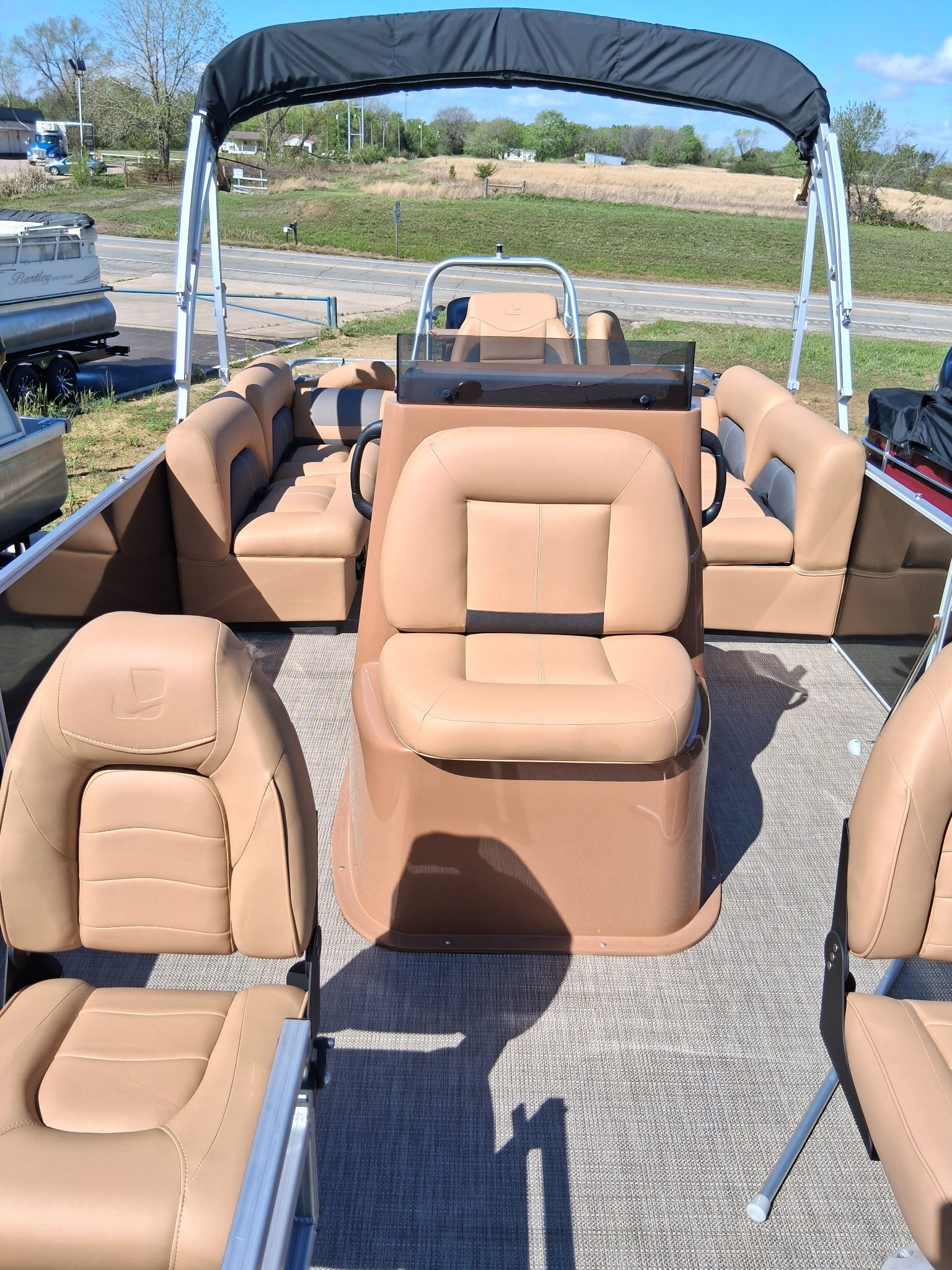 2026 Landau Alure 23CC Fish-Charcoal with beige leather seating.