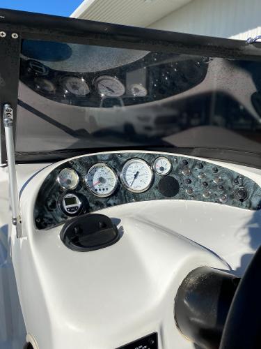 2019 Caravelle 19 EBo Bowrider dashboard with gauges and controls.