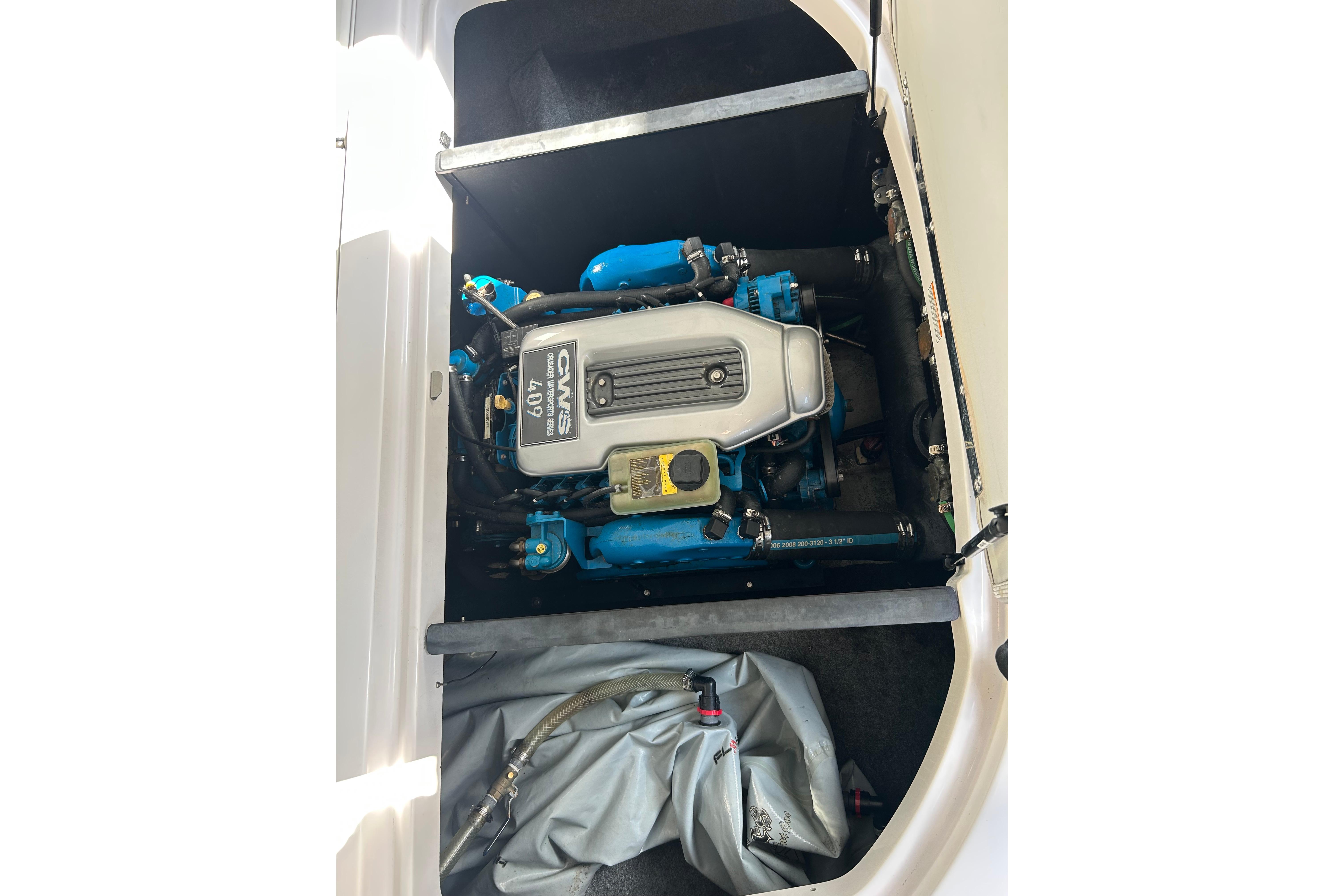 2010 Nautique Super Air Nautique 210 Coastal Edition engine compartment view.
