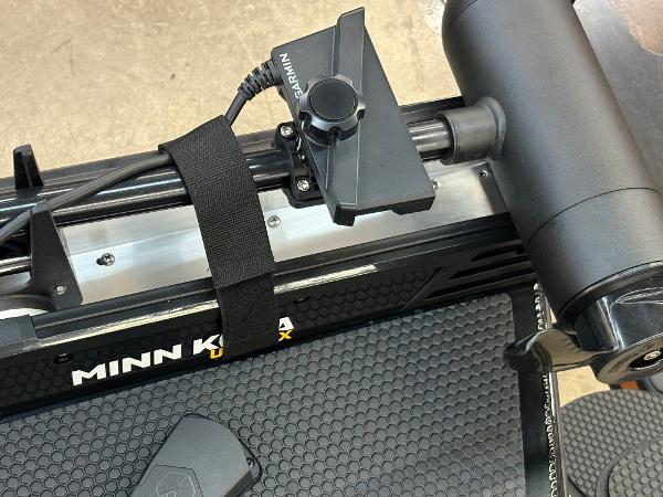 Minn Kota trolling motor with Garmin mount on Tracker Savage 215, 2025 model.