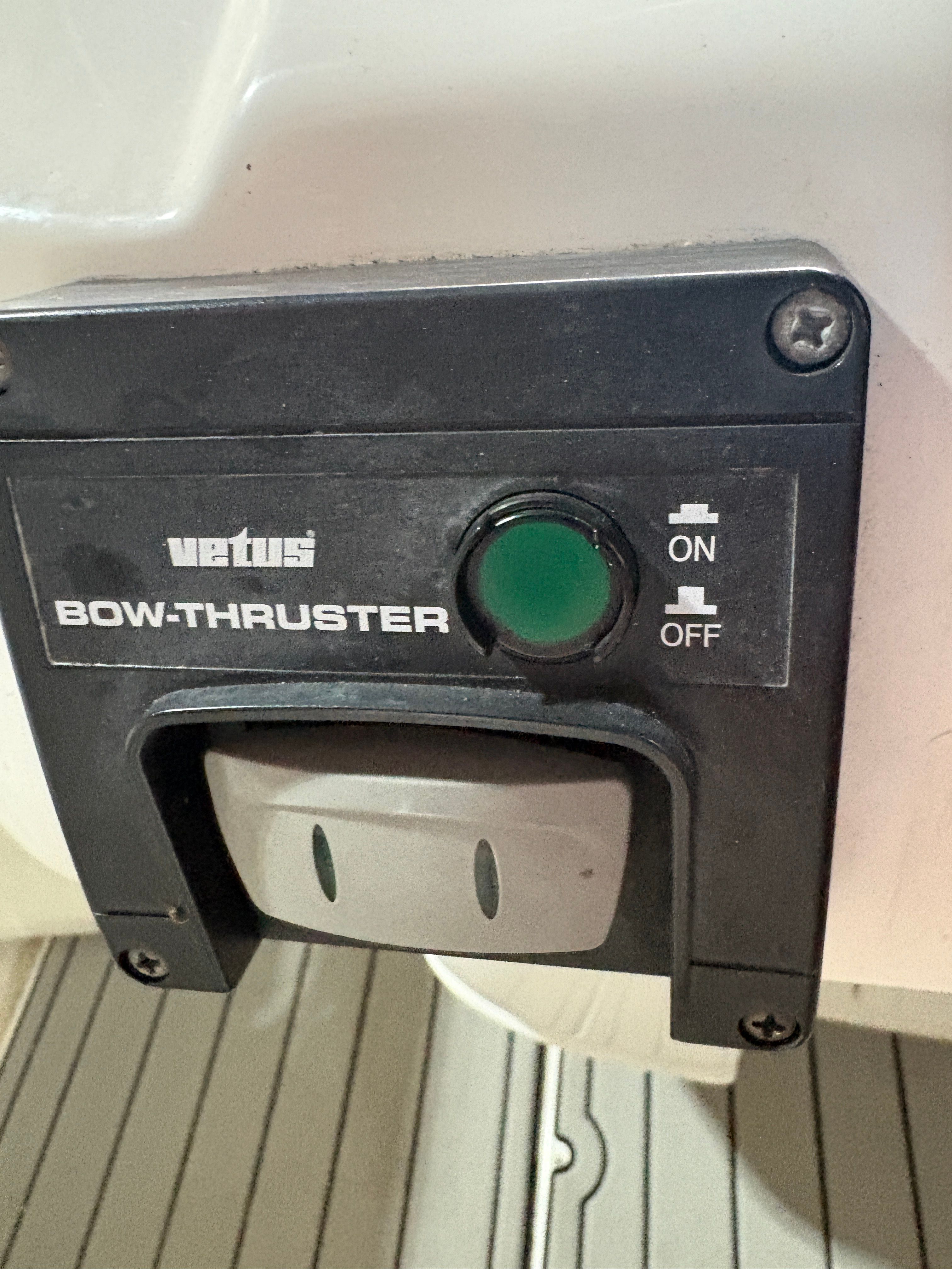 Vetus bow thruster switch on Intrepid 322 Cuddy Center Console, 2002 model.