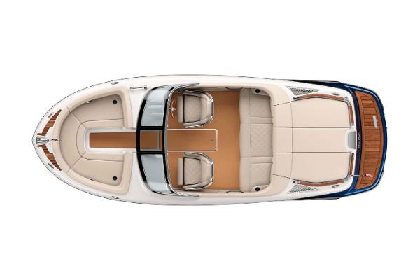 Manufacturer Provided Image: Top view of 2016 Chris-Craft Carina 21 boat with beige interior.