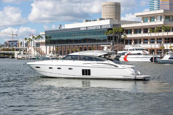 2013 Princess V57 luxury yacht near Tampa Convention Center.