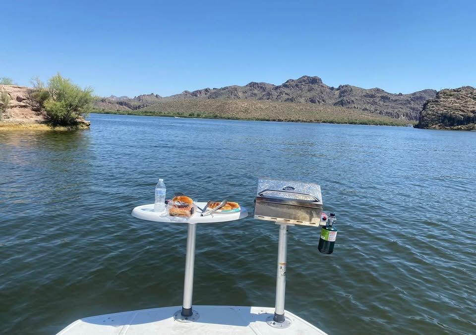 Cruisers Sport Series 29SS boat with grill on a lake, 2016 model.