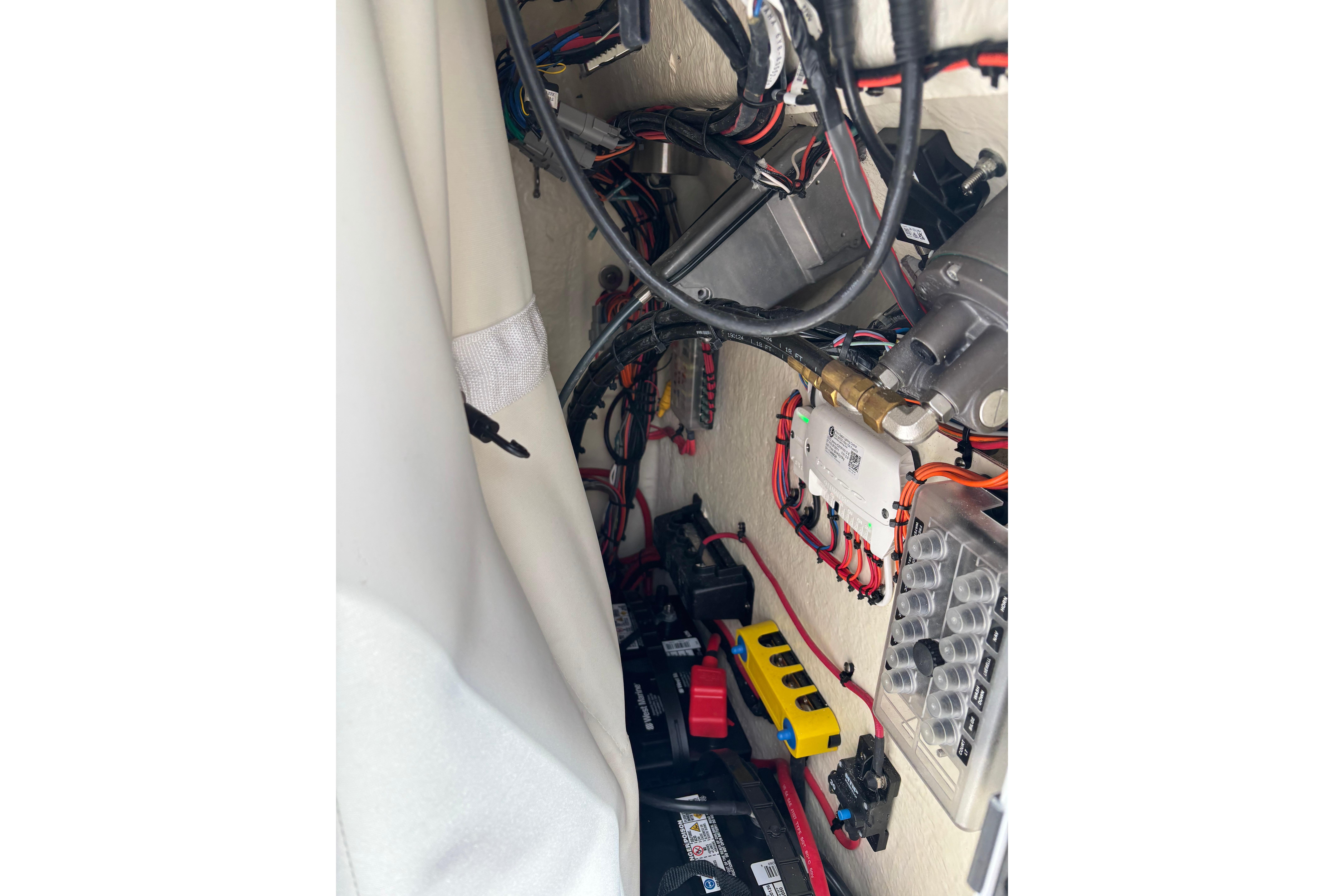 2024 Tidewater 220 CC Adventure boat wiring and electrical components detail.
