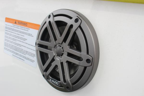 JL Audio speaker on 2023 Scarab 255 Open ID boat.