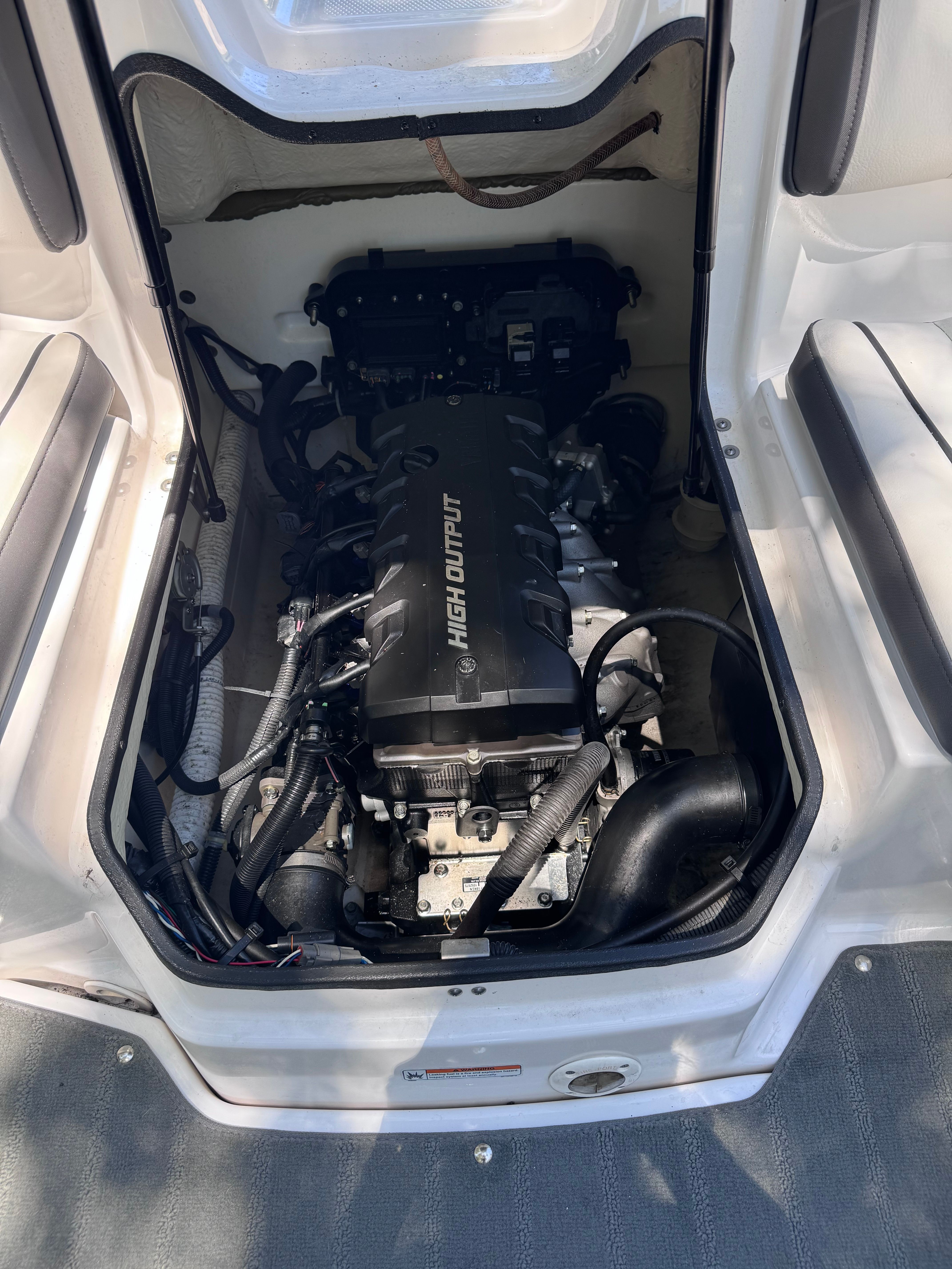 Yamaha SX190 2020 engine compartment with high output motor.