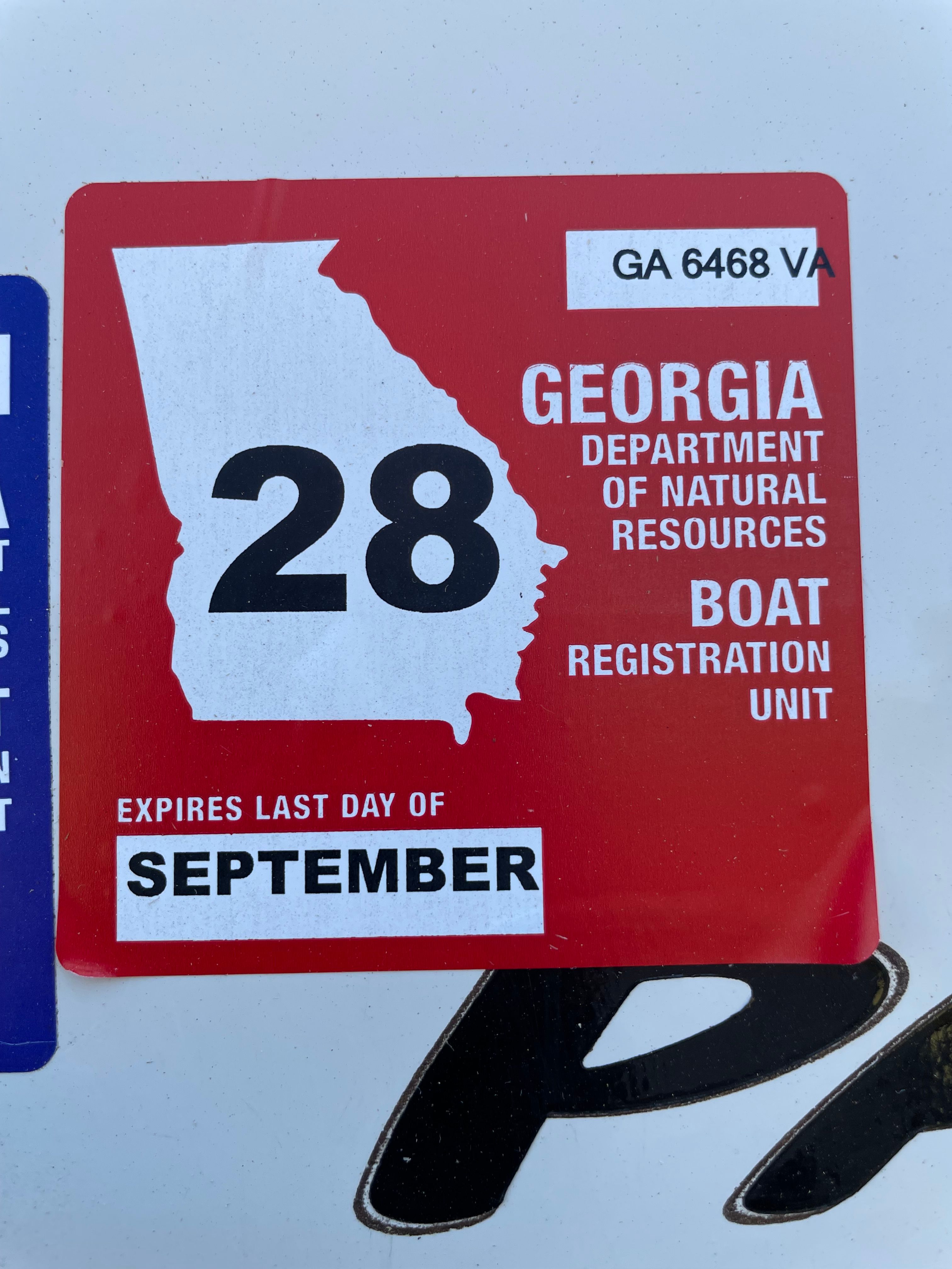 Georgia boat sticker expiring September, Sun Tracker Party Deck 21 I/O 2005.