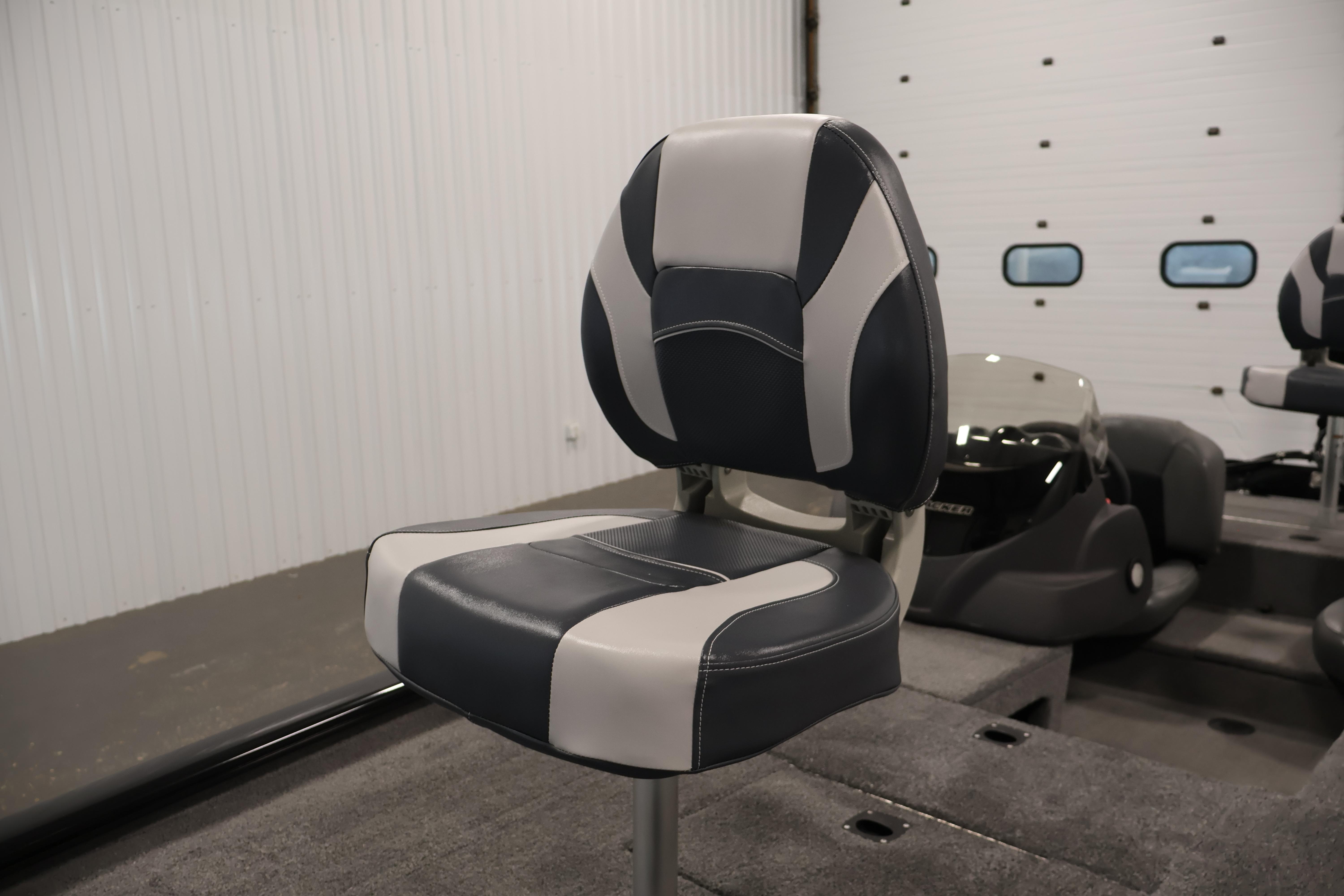 2024 Tracker Pro 170 boat seat in a modern indoor setting.