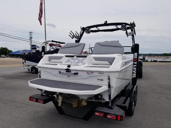 2023 ATX Surf Boats 20 Type-S, rear view, on trailer, outdoor display.