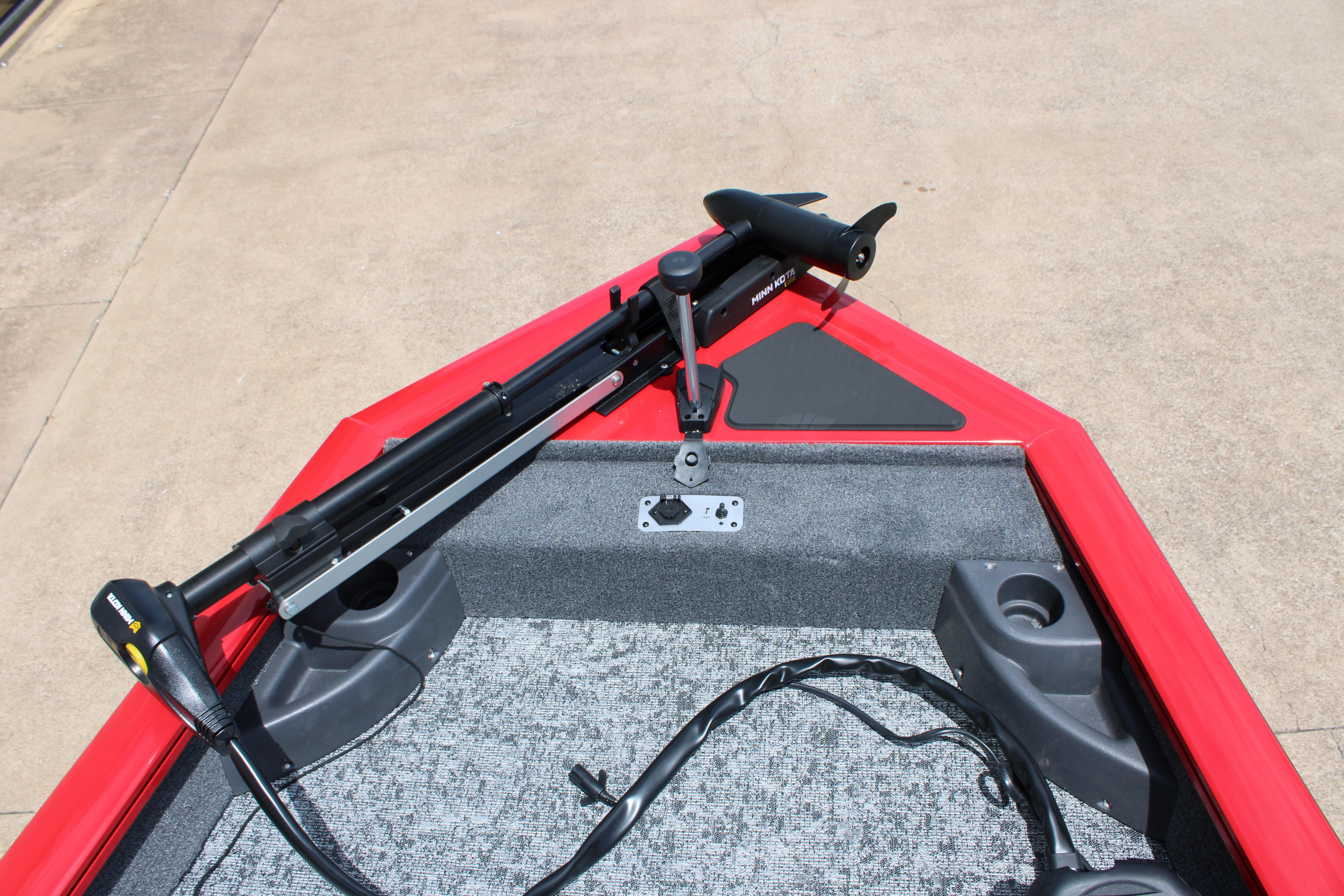 2026 Tracker Pro Team 175 Crappie Edition boat with trolling motor on deck.