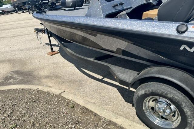 2026 Nitro Z18 Pro boat on trailer in parking lot.