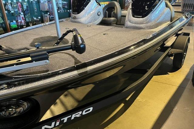2026 Nitro Z17 boat with sleek design and modern features on display.