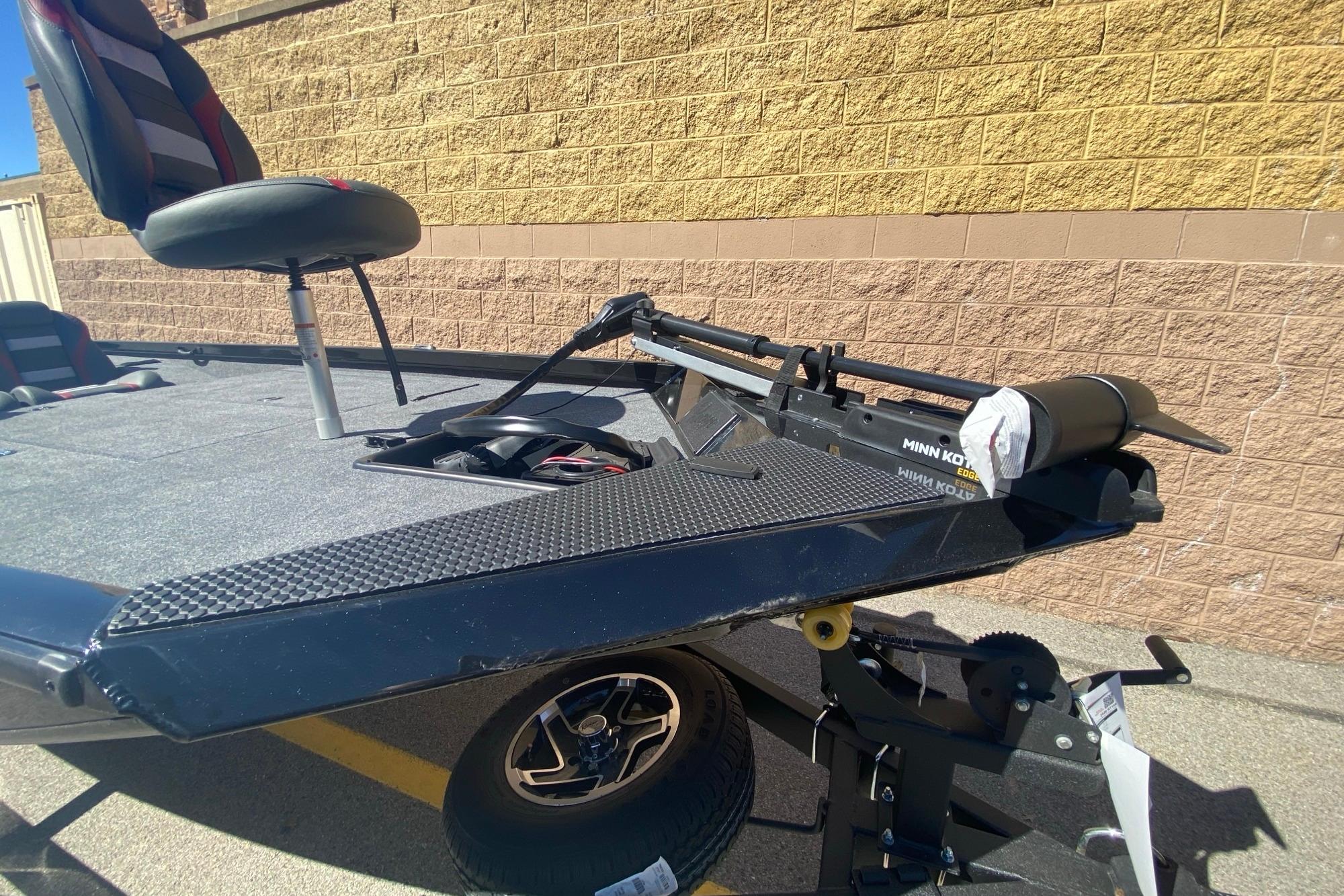 2026 Ranger RT188 boat with Minn Kota trolling motor and swivel seat on trailer.