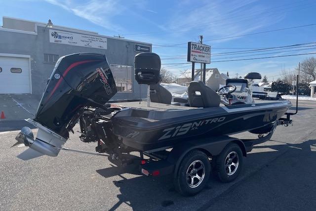 2026 Nitro Z19 XL Pro boat on trailer, parked outdoors under clear sky.