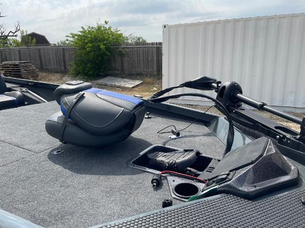 2025 Ranger RT188P boat deck with seat and control panel.