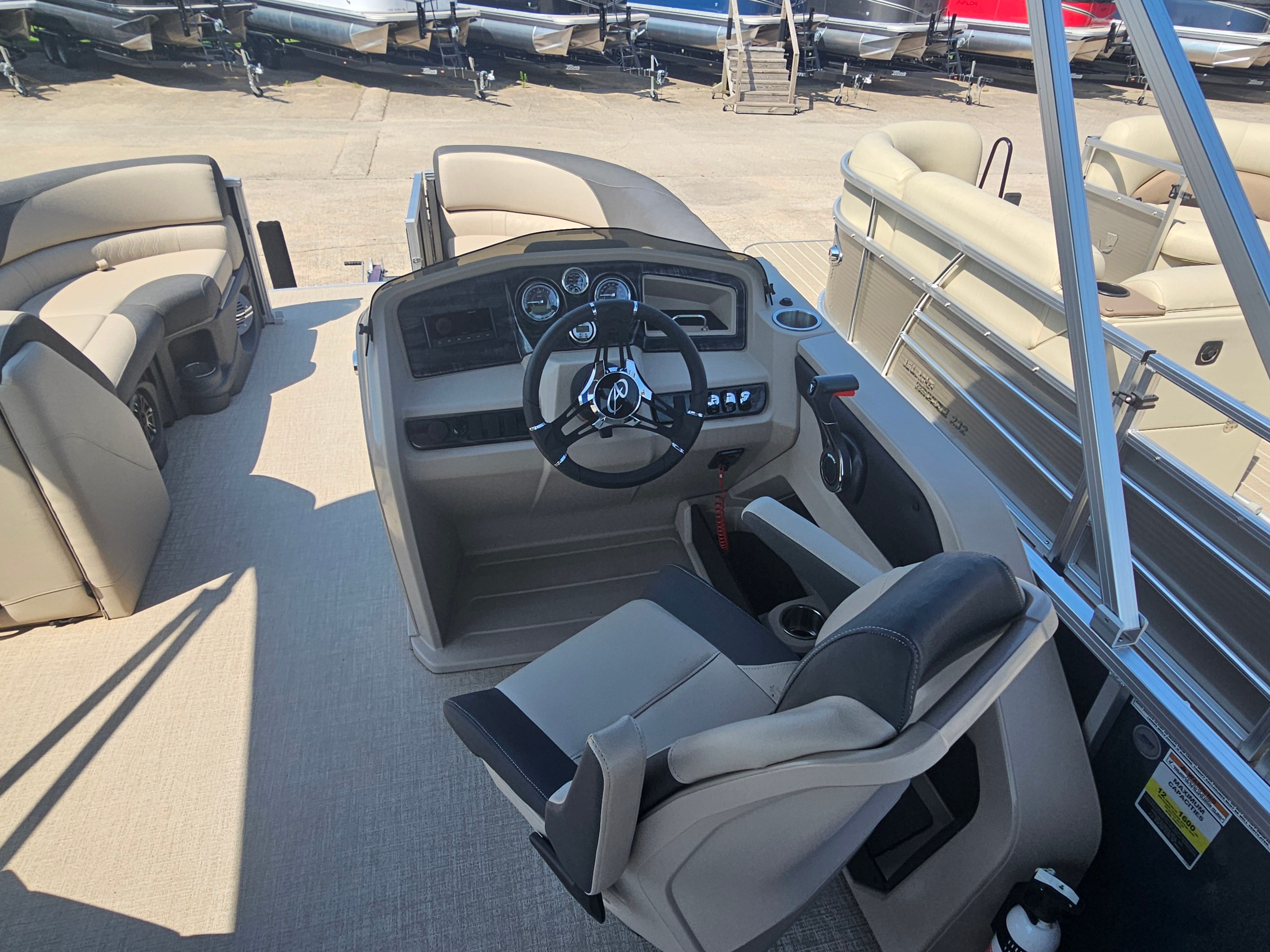 Interior of 2024 Avalon LSZ 2385 QL pontoon boat.