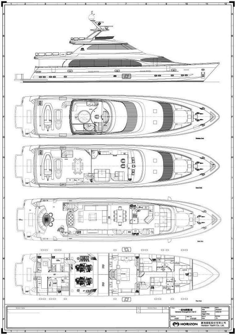 2012 Horizon P110 Tri-Deck - Image 48