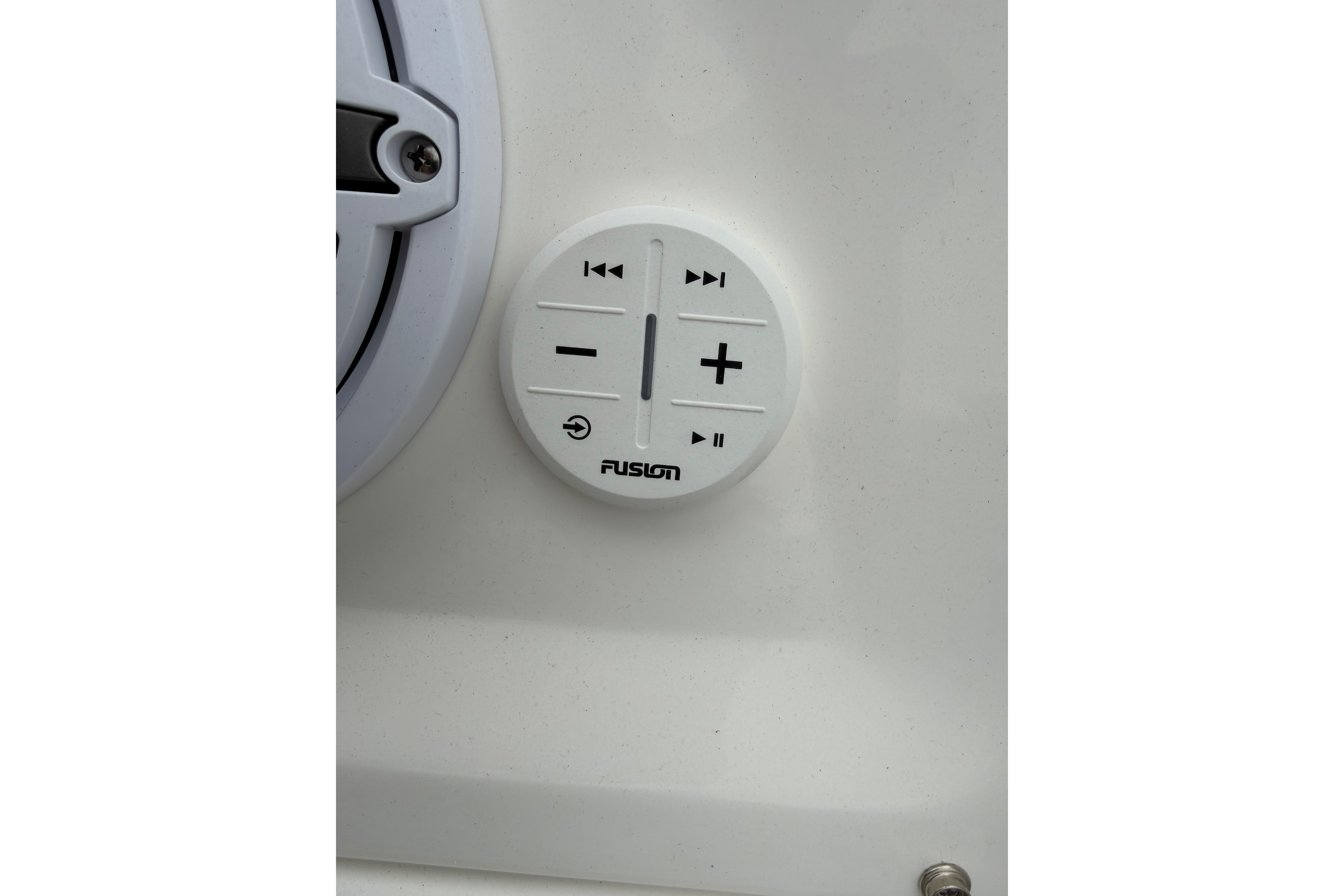 Fusion audio control panel on 2026 Regal LS9 Surf boat.