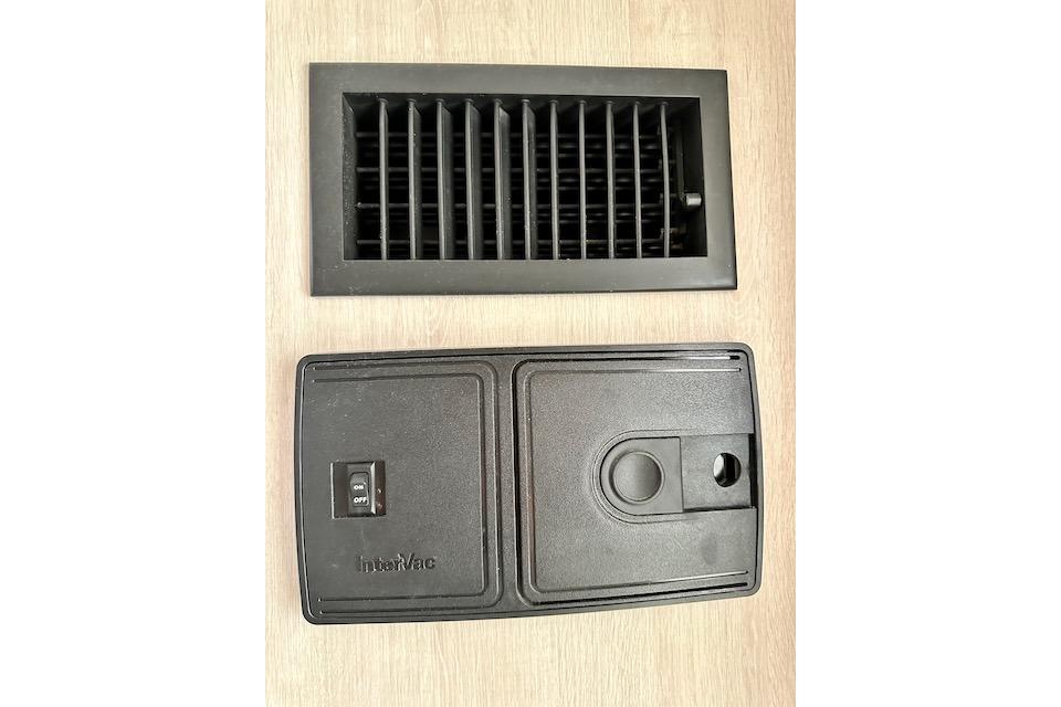 Black vent and control panel for 2017 Leopard 40 yacht interior.