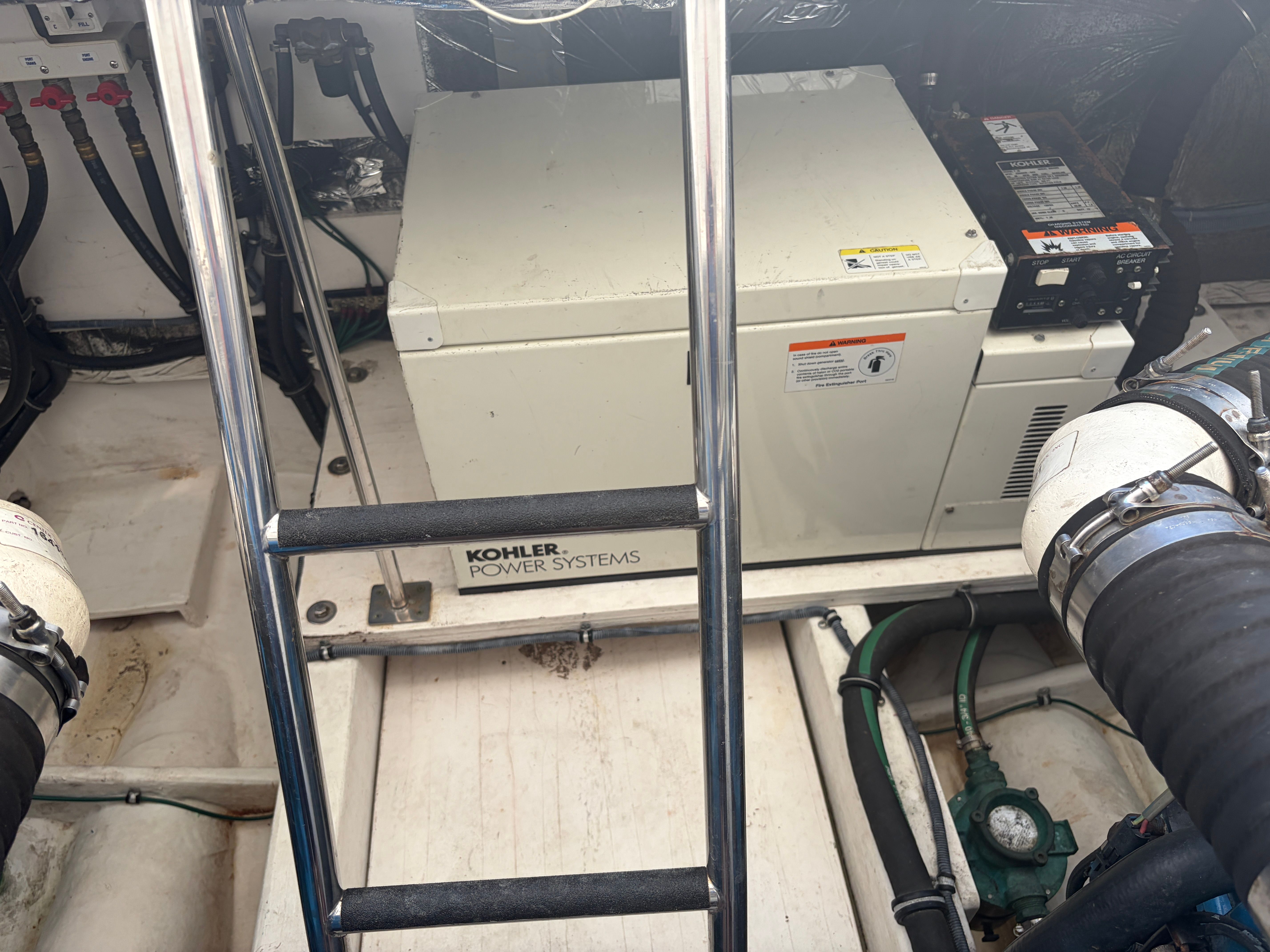 Kohler Power Systems in Tiara Yachts Sovran 2005 engine room.