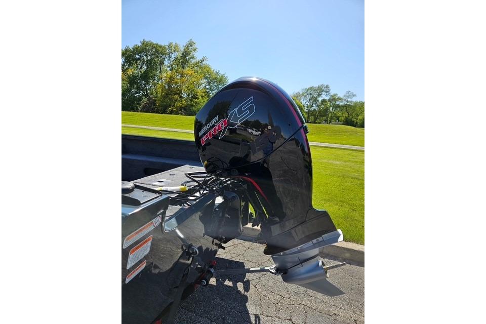 2026 Ranger VS1882SC Angler with Mercury Pro XS outboard motor in sunny outdoor setting.