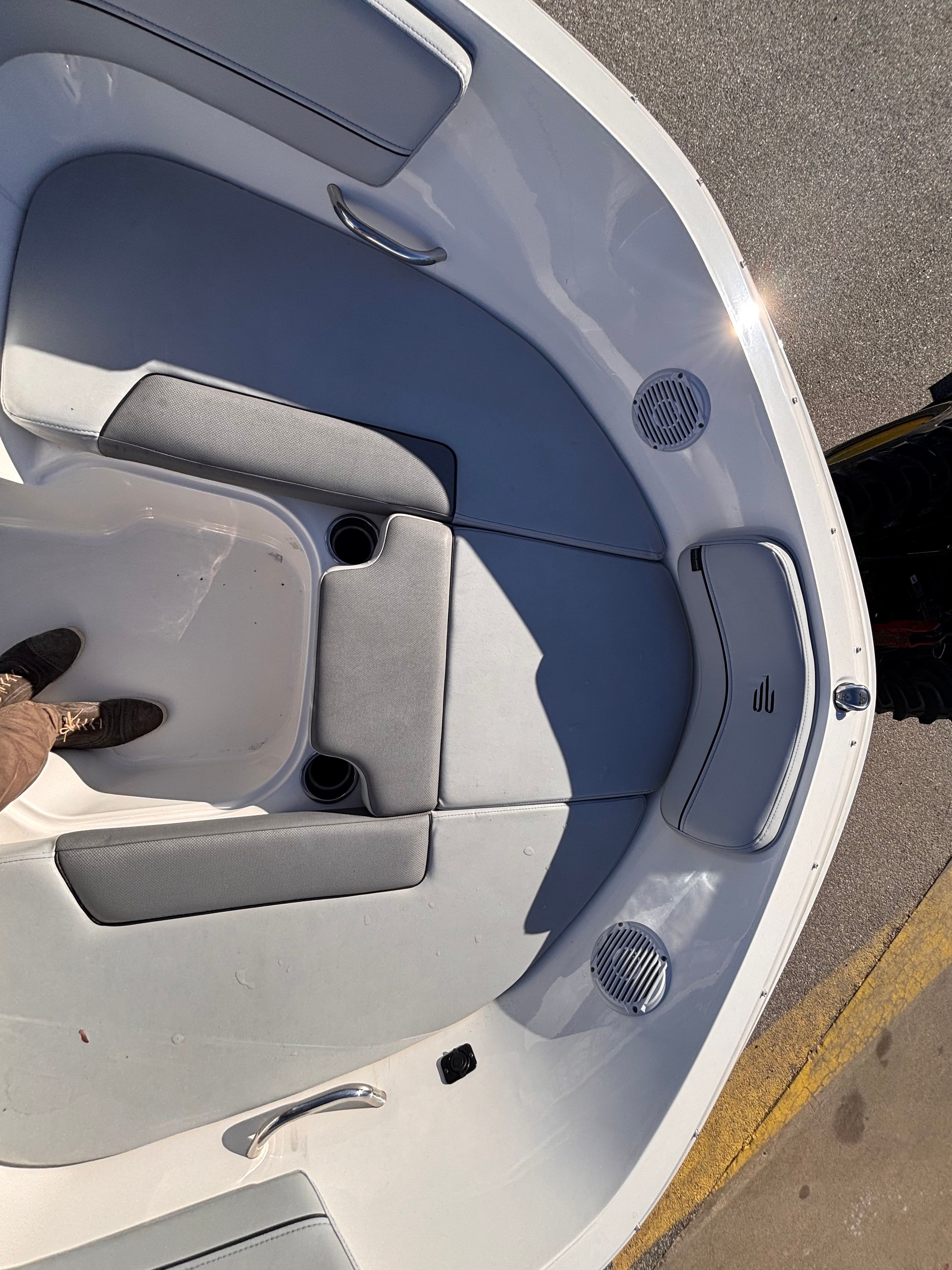 2024 Bayliner VR6 Bowrider OB, interior view of bow area.