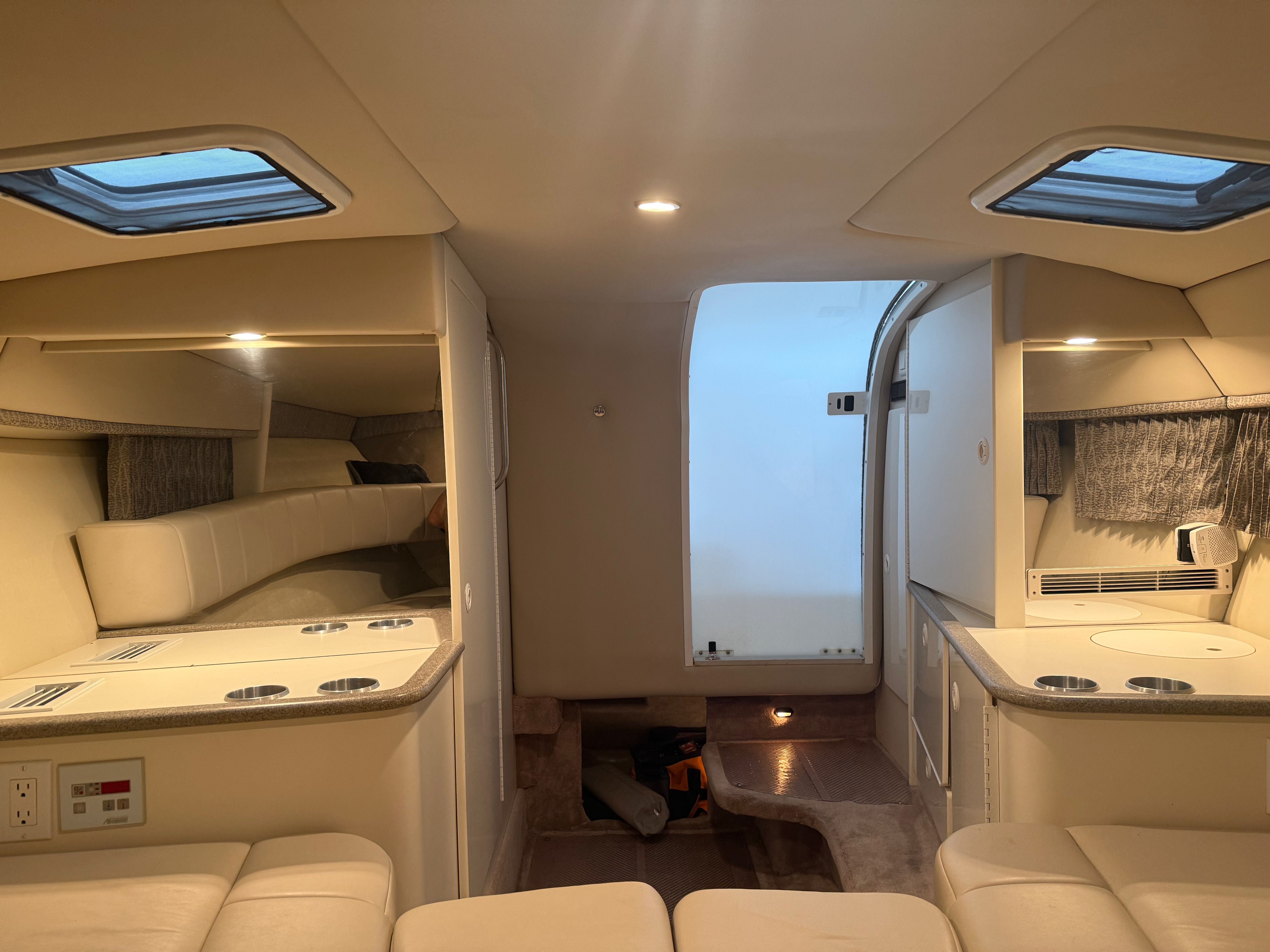Interior of 2001 Formula 330 Sun Sport yacht, luxurious and modern.