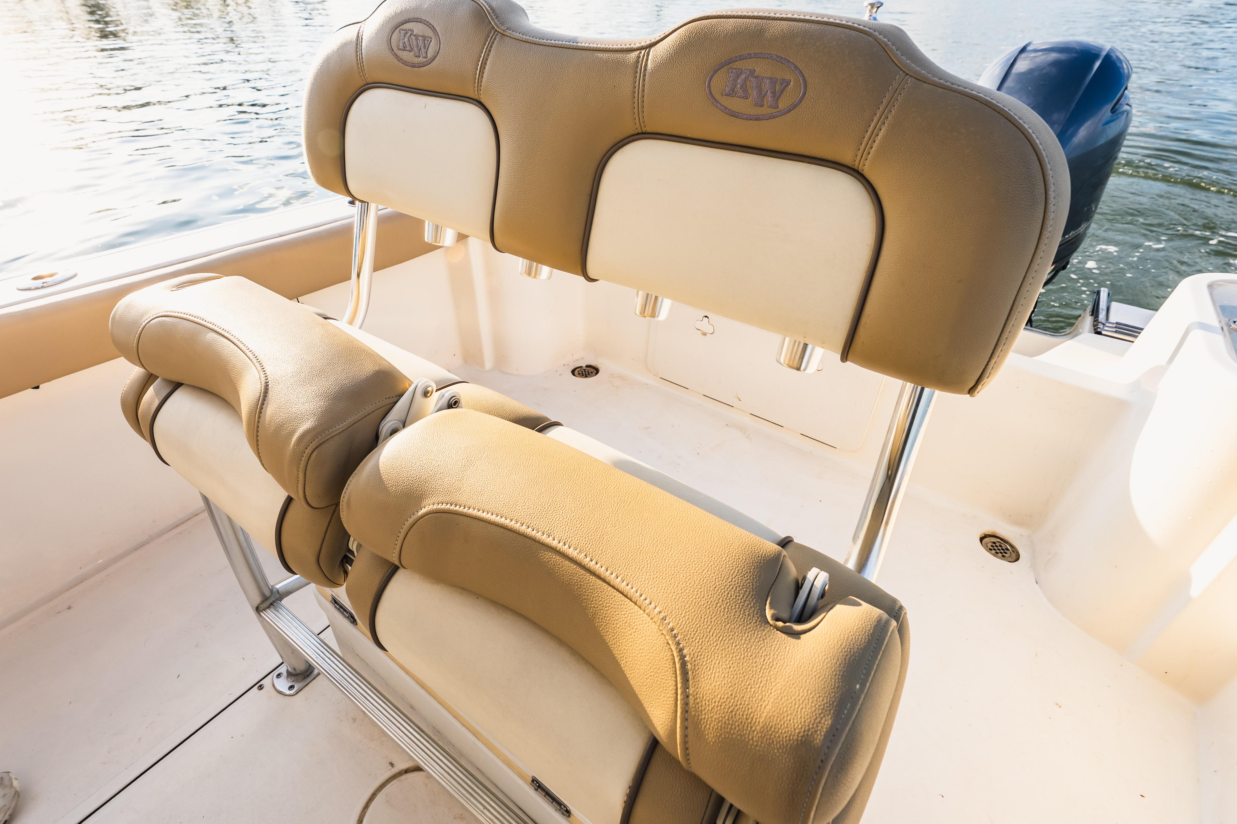 Interior of a 2018 Key West 244 Center Console boat.