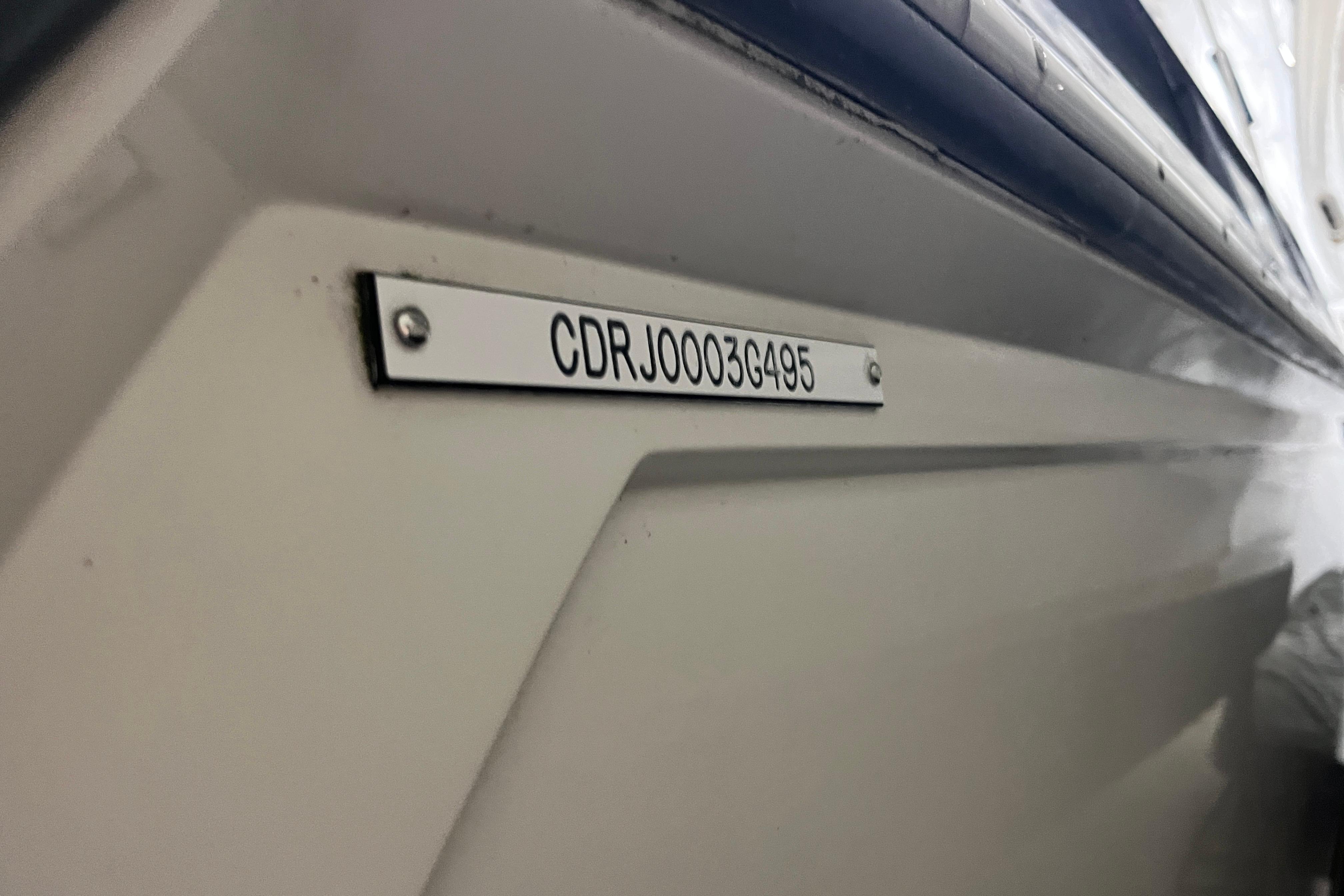 1995 Carver 325 Aft Cabin Motor Yacht hull identification number plate.