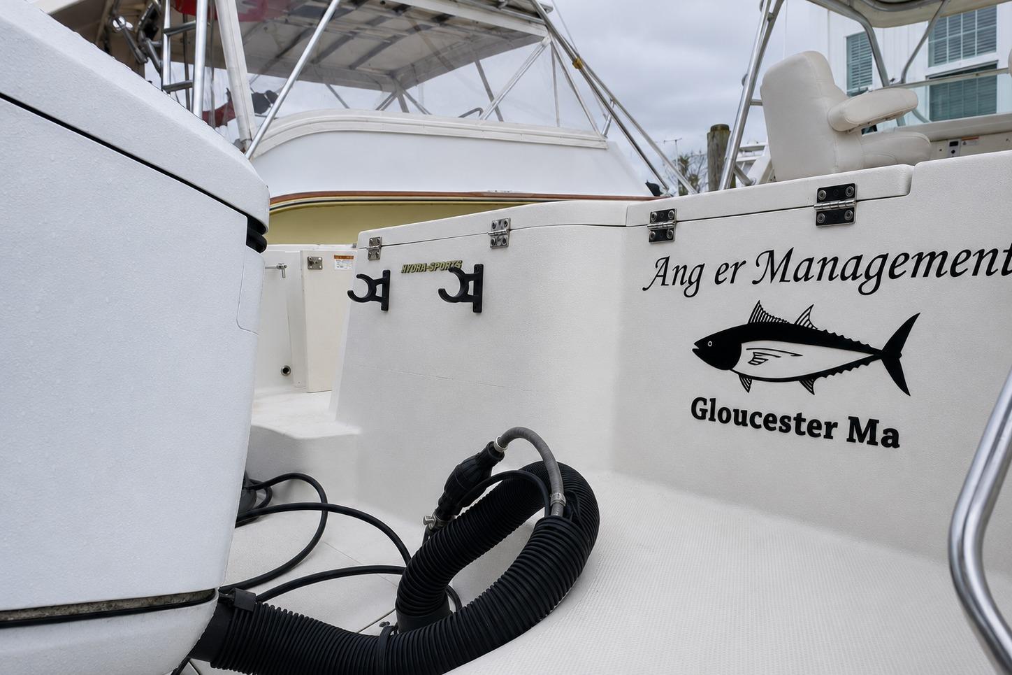 2003 Hydra-Sports Vector 2800 WA boat with "Anger Management" name, Gloucester MA.