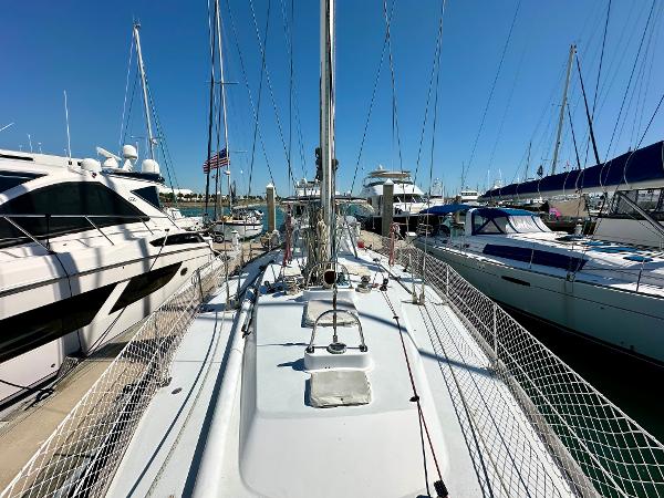 Concordia 52 sailboat, 1989 model, docked at a marina with other boats.