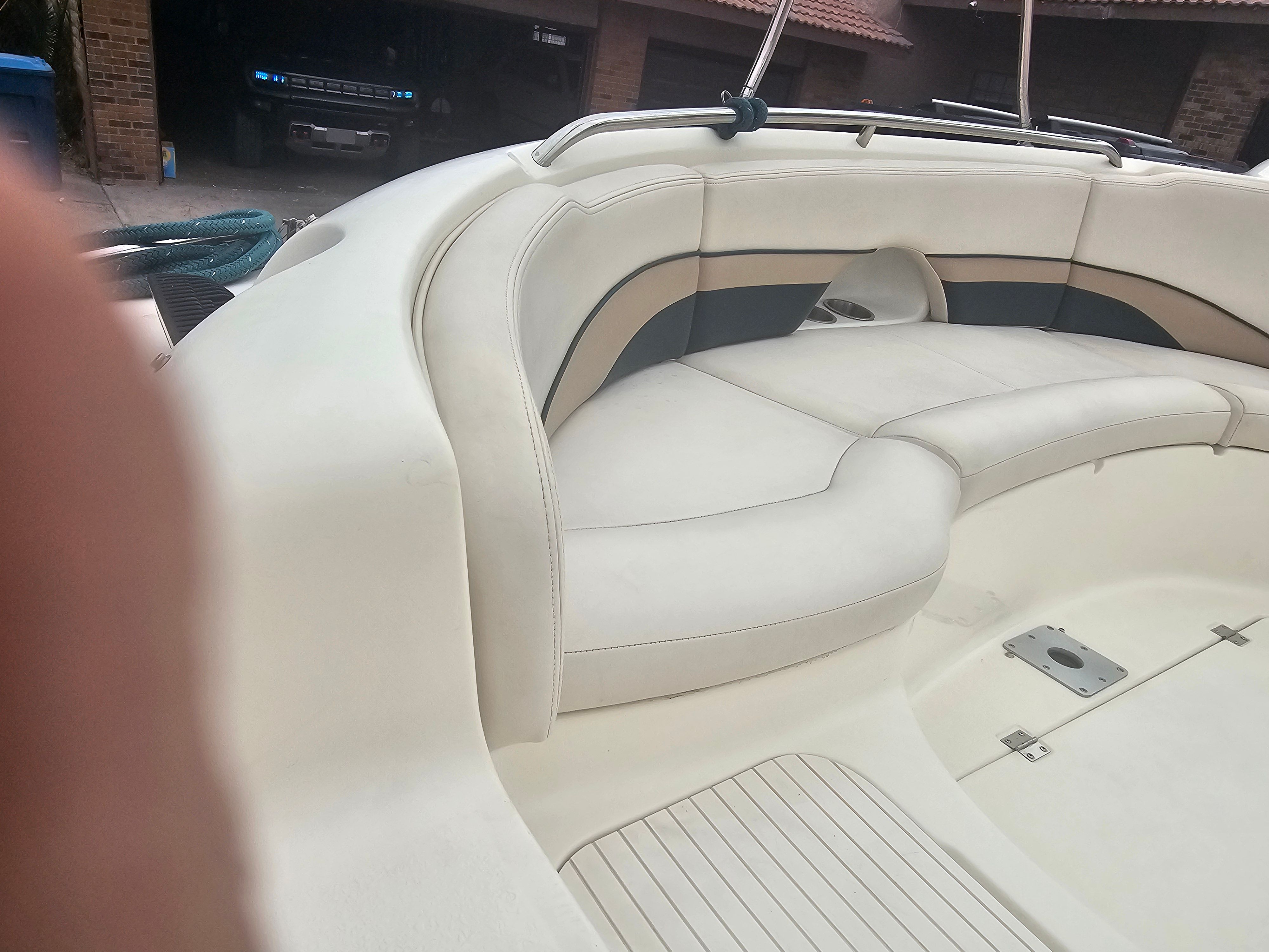 Interior of a 1998 Chaparral Sunesta 252 Special Edition boat.