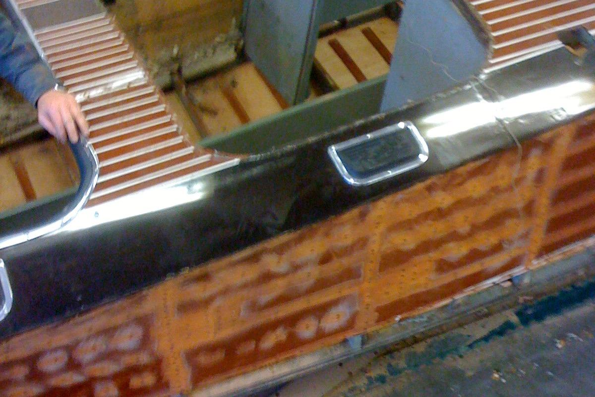 Restoration of a 1931 Hacker-Craft 26 Dolphin wooden boat interior.