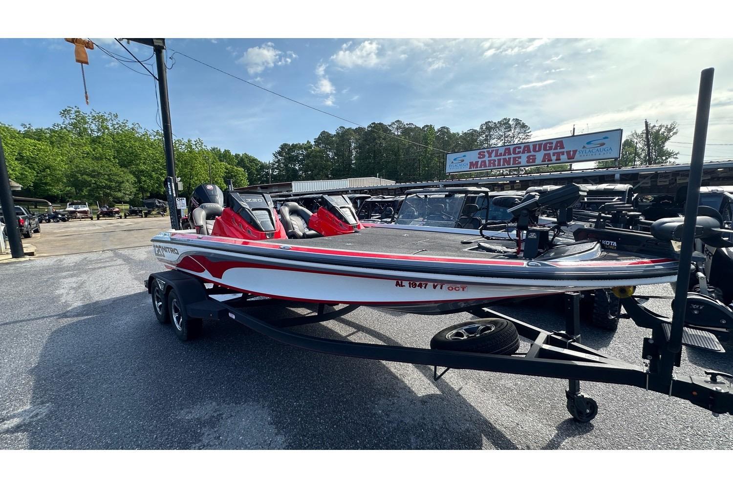 2023 Nitro Z20 Pro boat on trailer at Sylacauga Marine & ATV dealership.