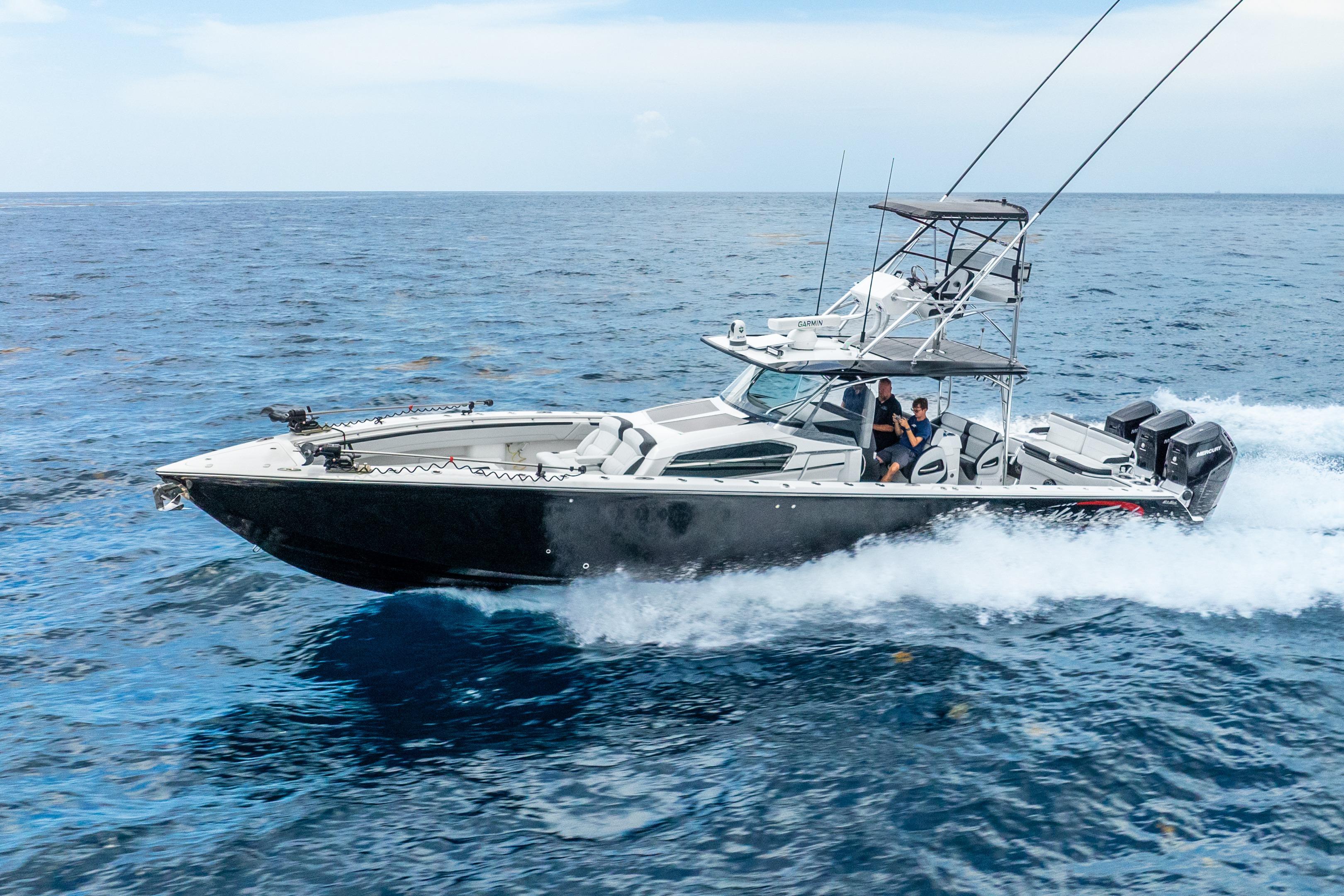 2024 Nor-Tech 452 Super Fish cruising on open ocean waters.