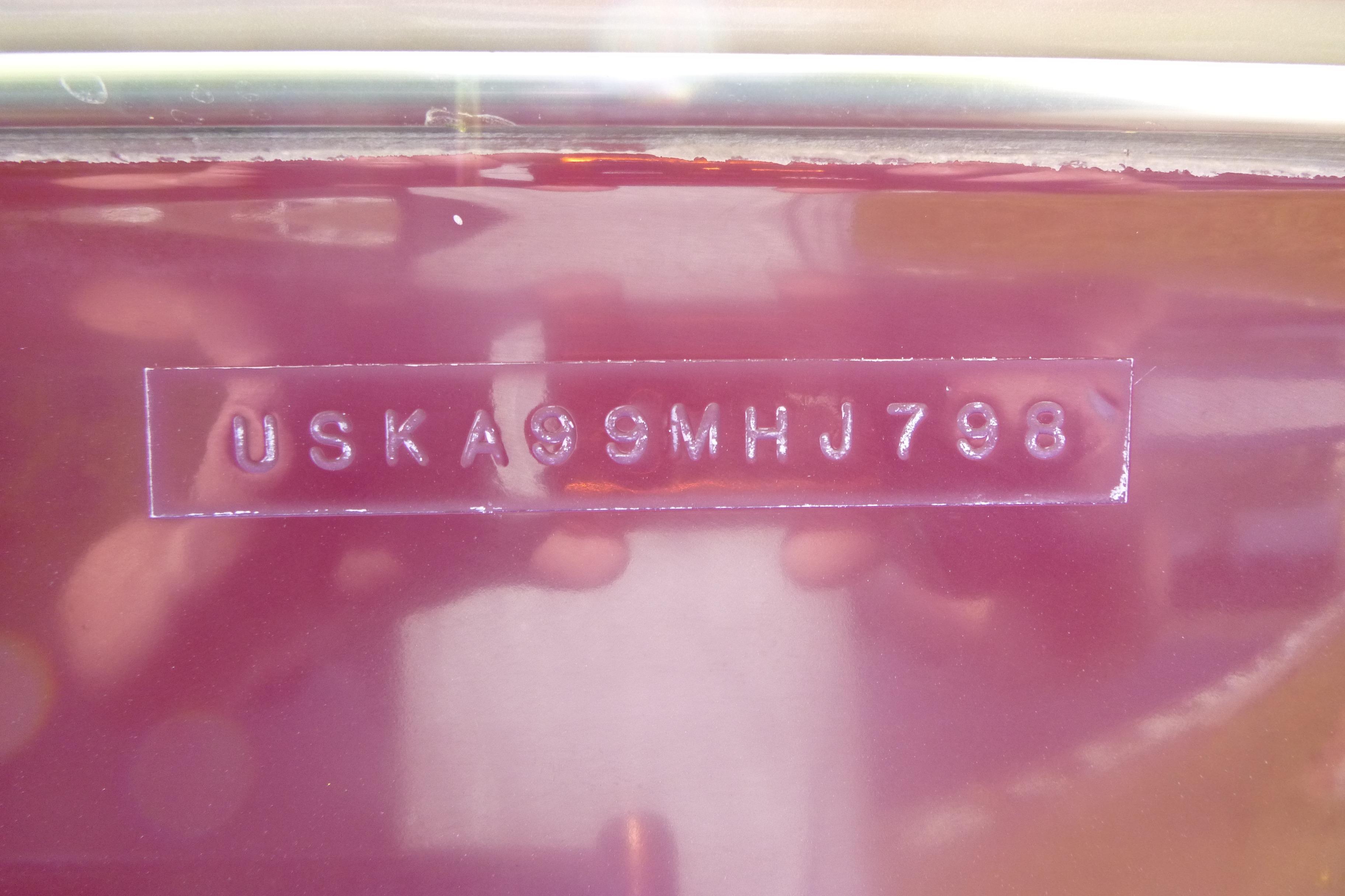 1998 Maxum 2300 SC boat hull identification number (HIN) close-up.