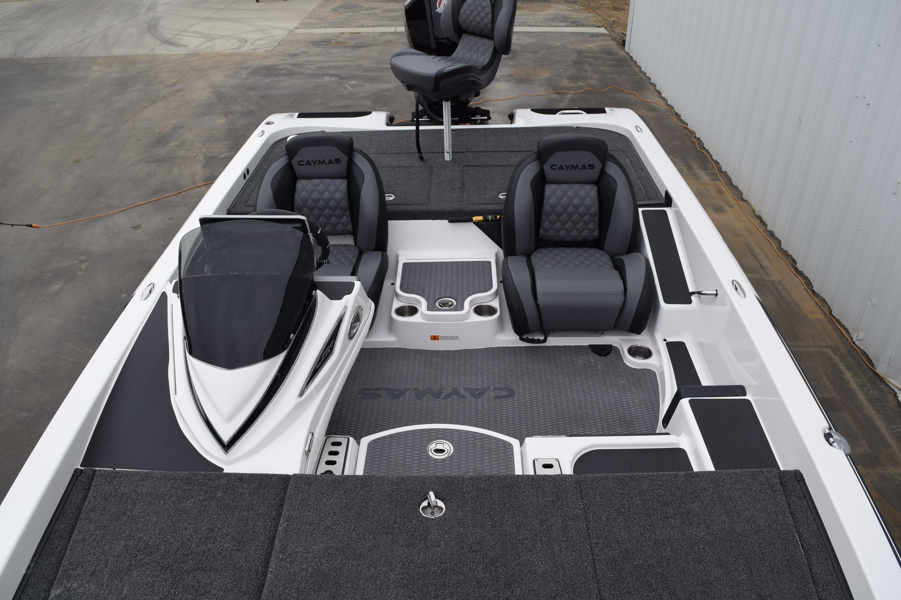 2027 Cayams CX 20 PRo boat interior with sleek seating and modern design.