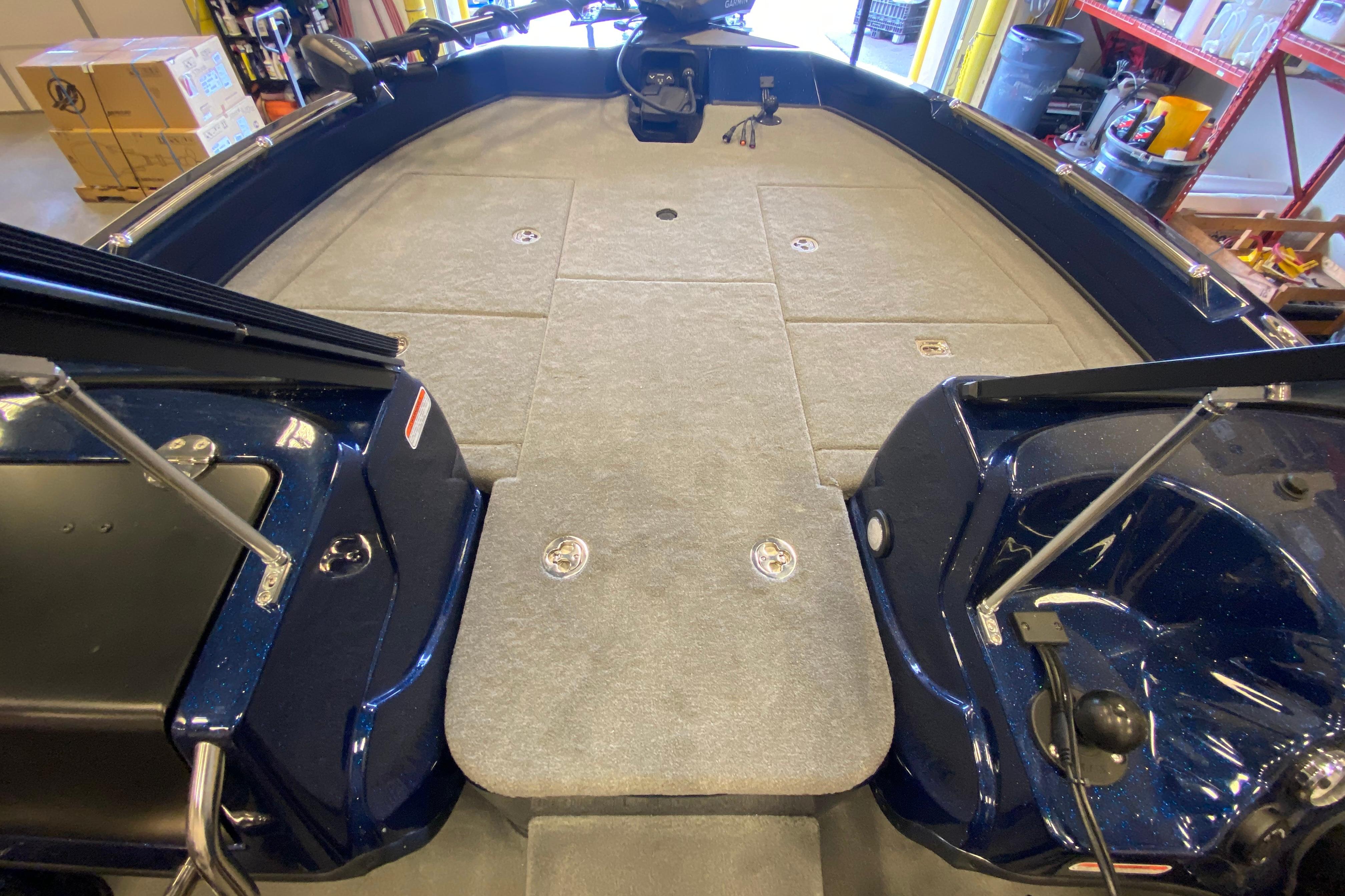 2026 Nitro ZV19 Pro boat interior with spacious deck and modern design.