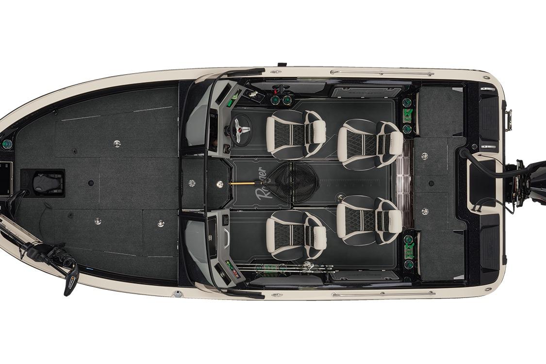 Manufacturer Provided Image: Top view of 2026 Ranger 620xFS Pro boat with seating and storage layout.