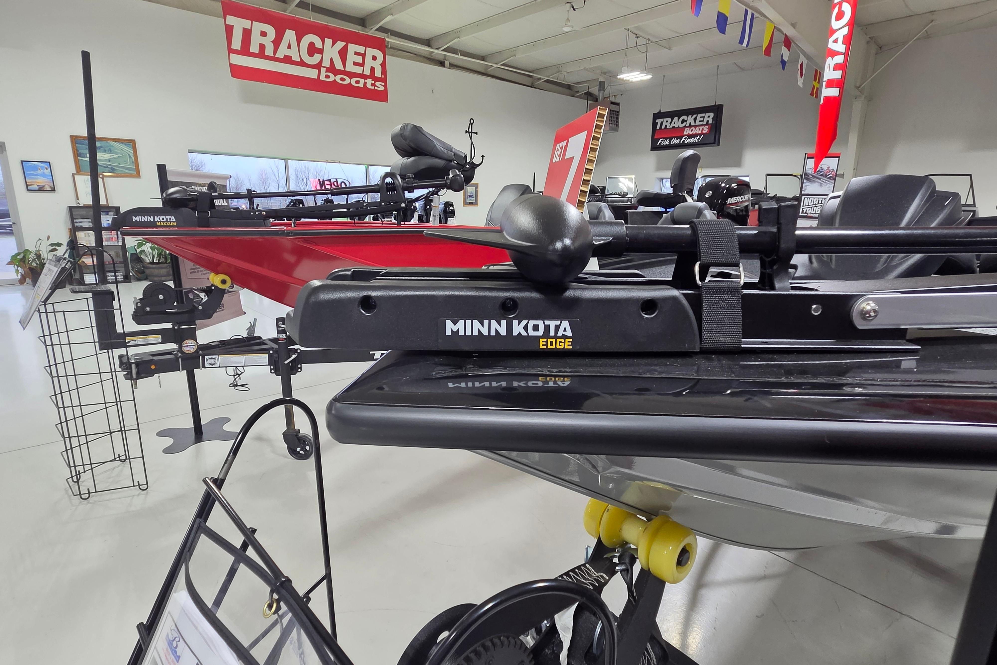 2026 Tracker Pro Team 175 Crappie Edition boat with Minn Kota Edge trolling motor.