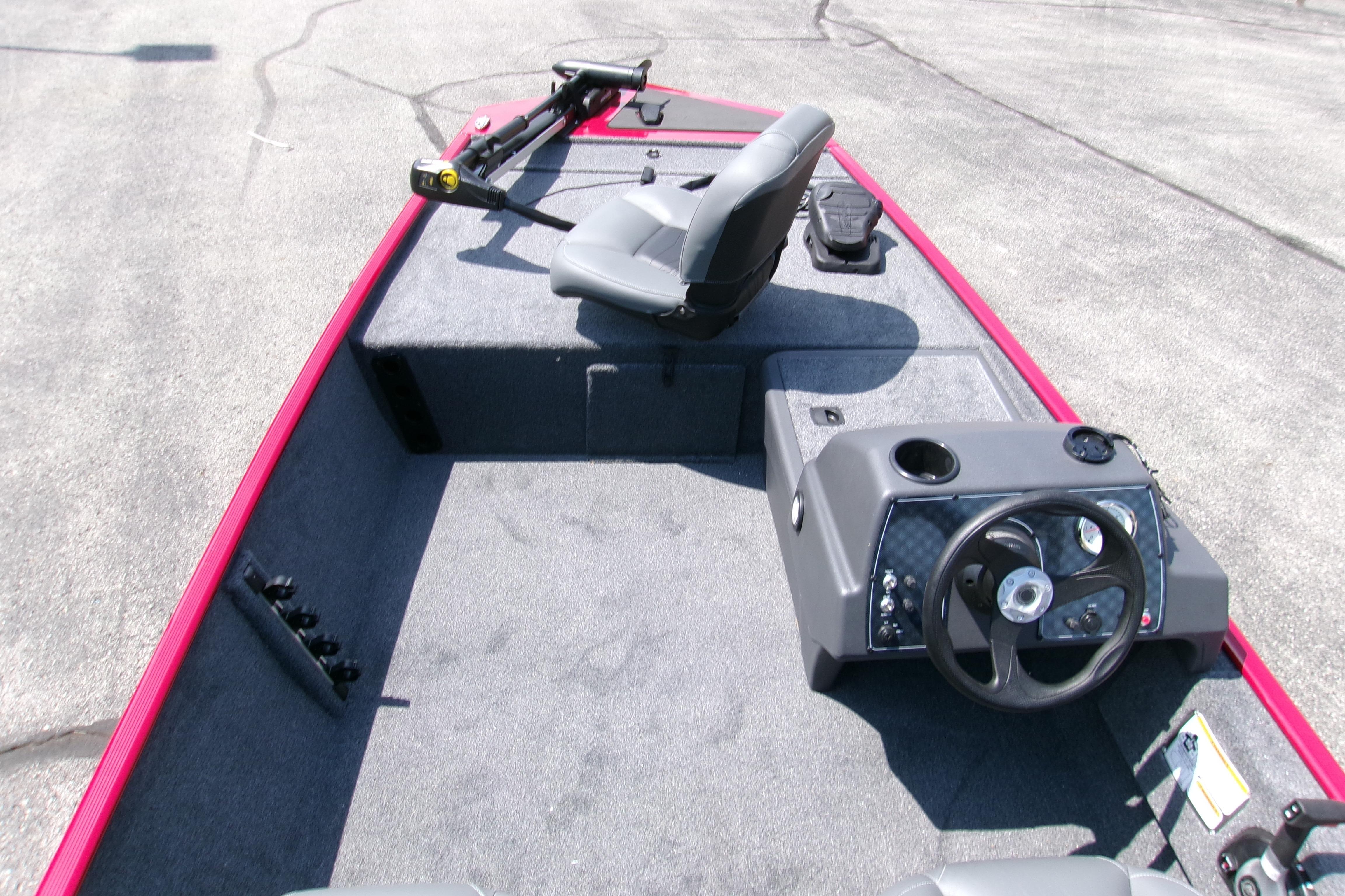 2026 Tracker Bass Tracker Classic XL boat interior with steering console and seating.