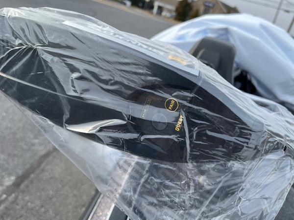 2025 Ranger Z520 boat component wrapped in protective plastic on display.