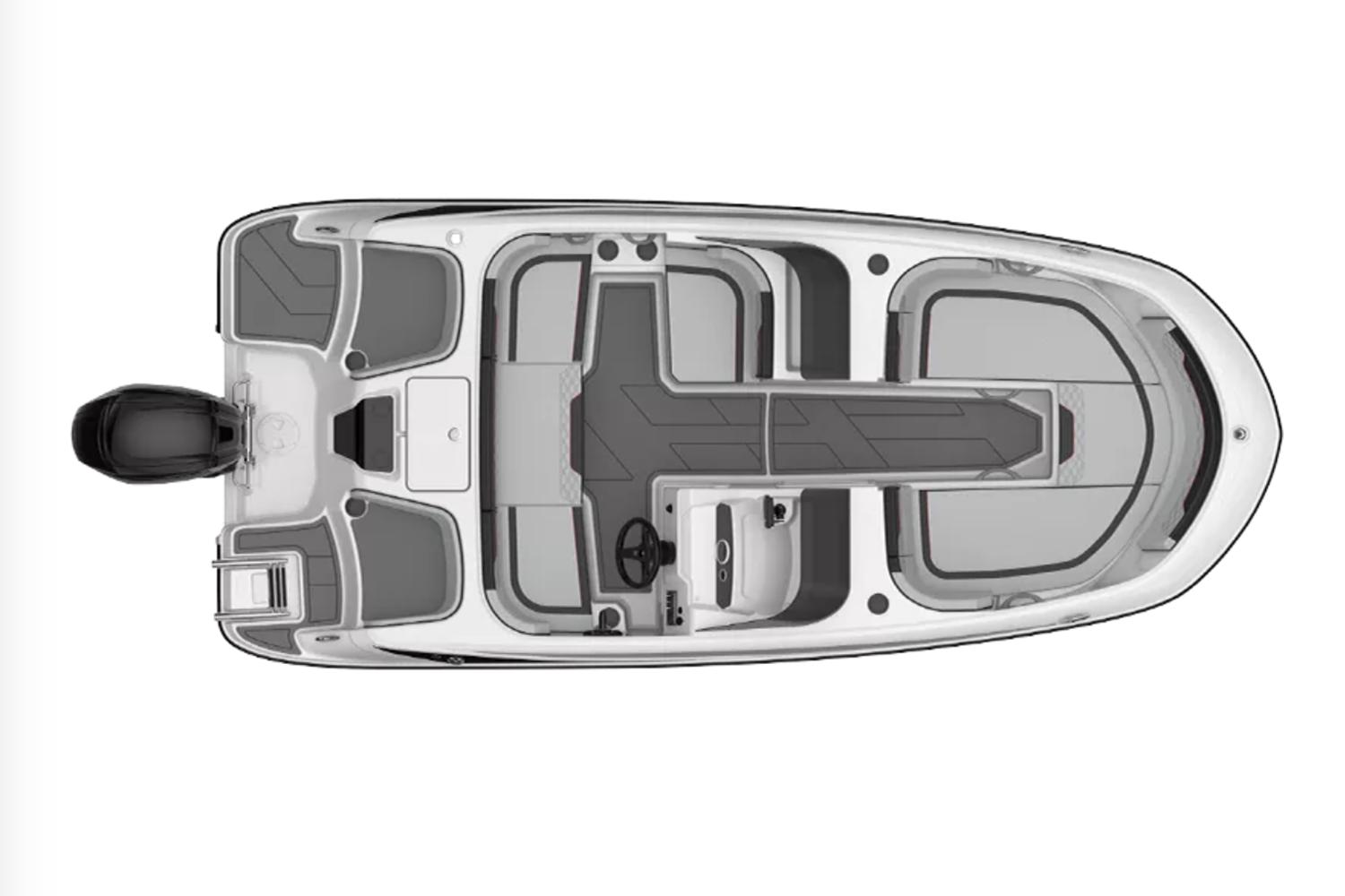 Manufacturer Provided Image: Manufacturer Provided Image: 2025 Bayliner Element M17 boat, top view, showcasing seating and layout design.