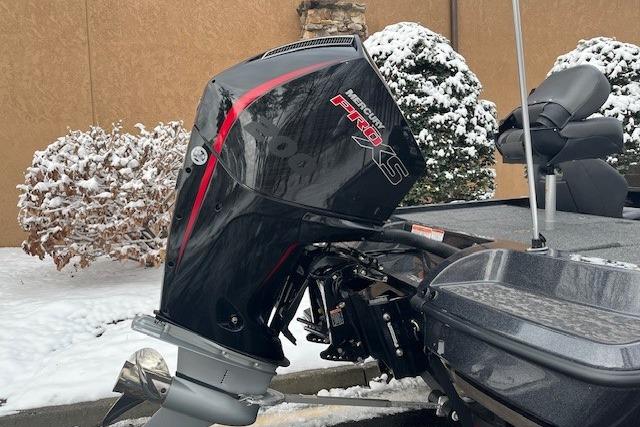 2026 Nitro Z19 XL boat with Mercury Pro XS engine in snowy setting.
