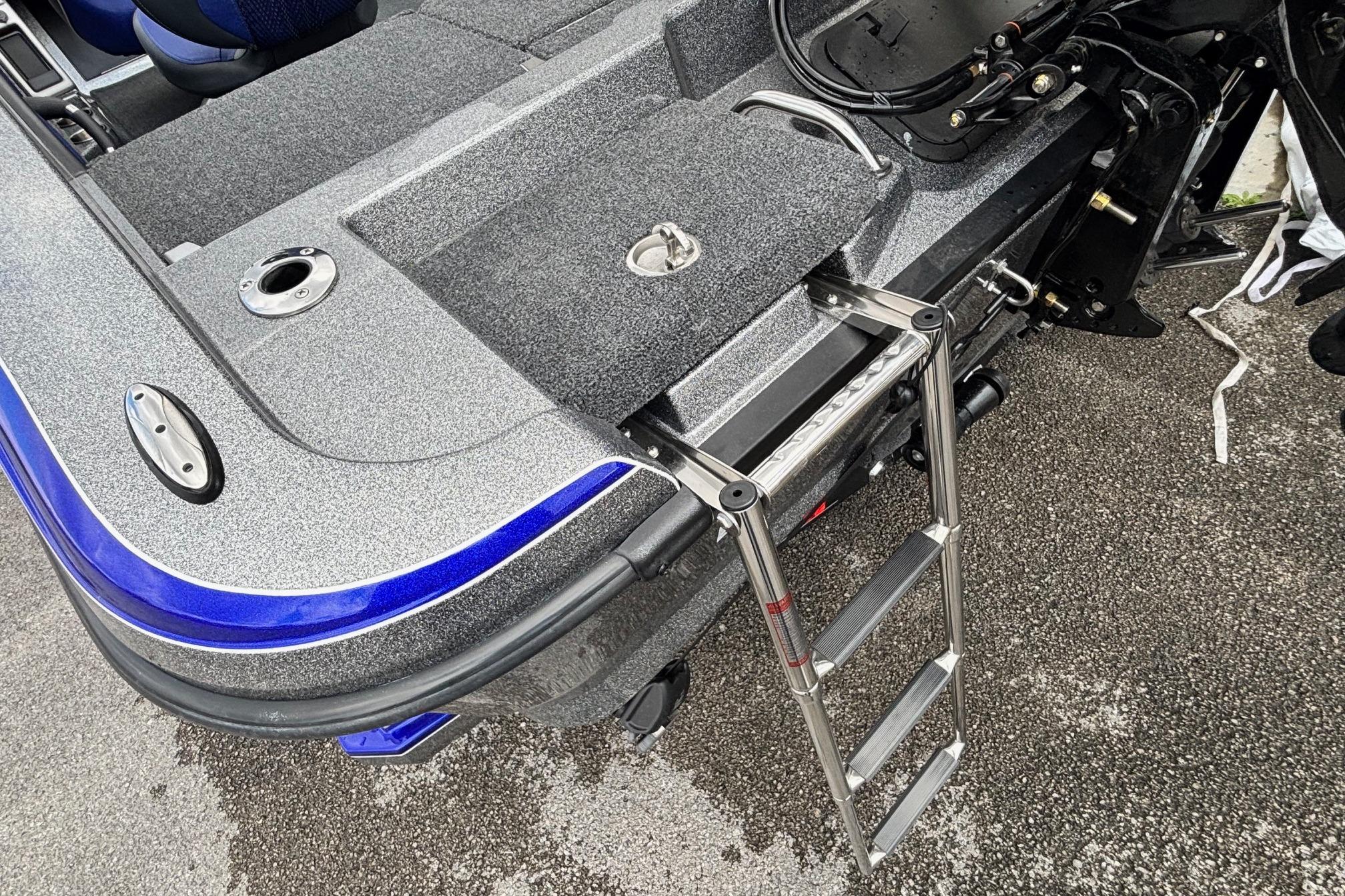 2026 Ranger 1880MS A Pack Equipped boat with ladder and sleek design.
