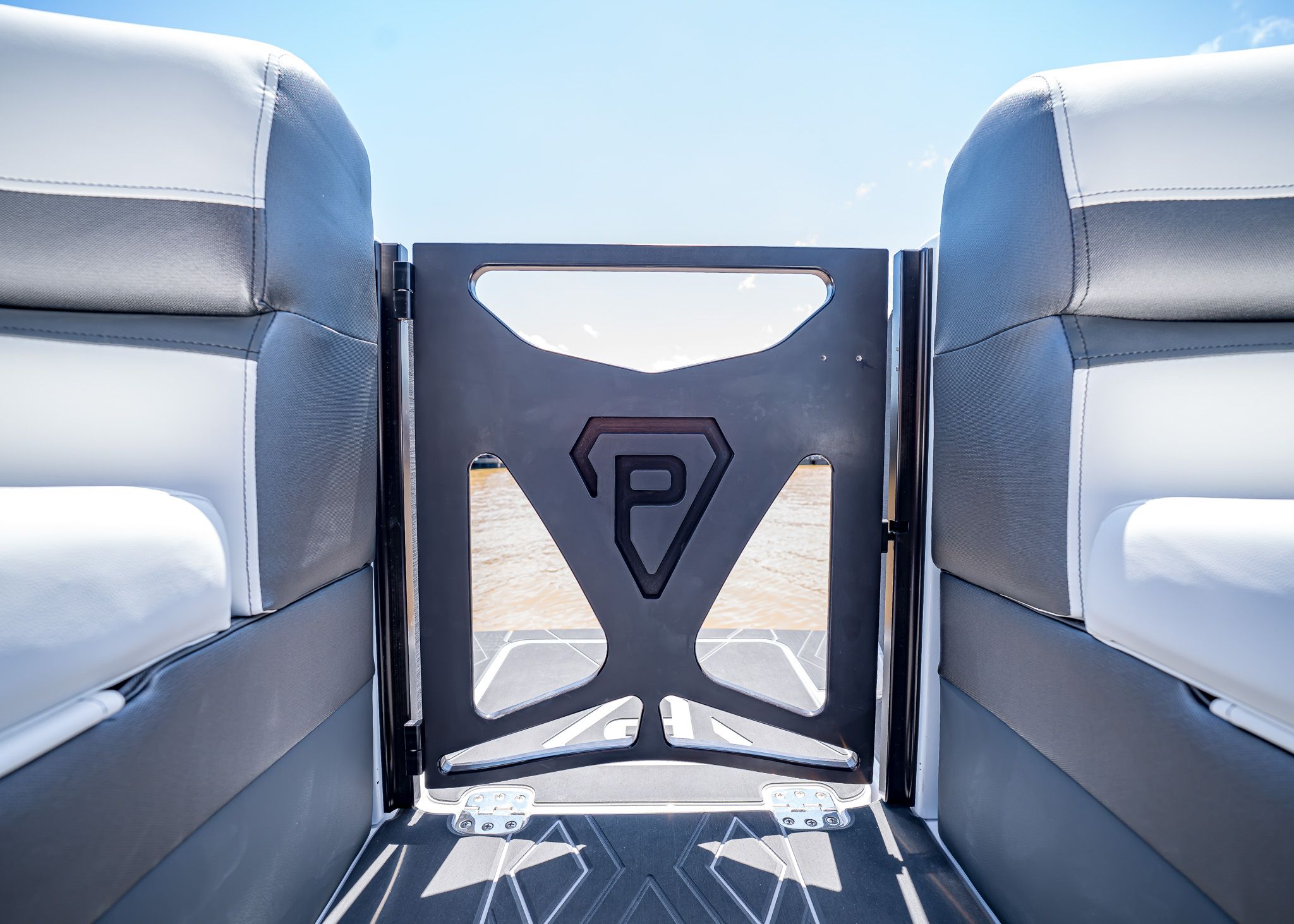 Interior of Paradigm 266 SL SURF boat, model year 2025.