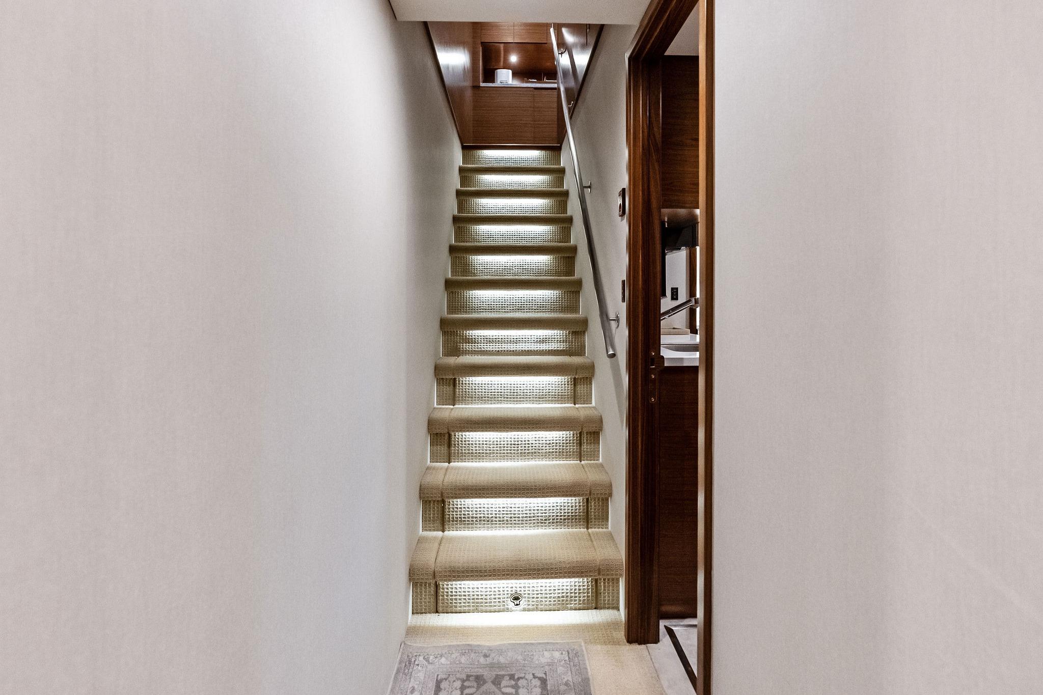 Stairs from Galley down to crew quarters