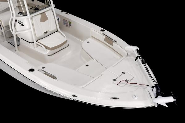 Manufacturer Provided Image: 2025 Robalo 206 Cayman boat, sleek white design, spacious deck, modern features.