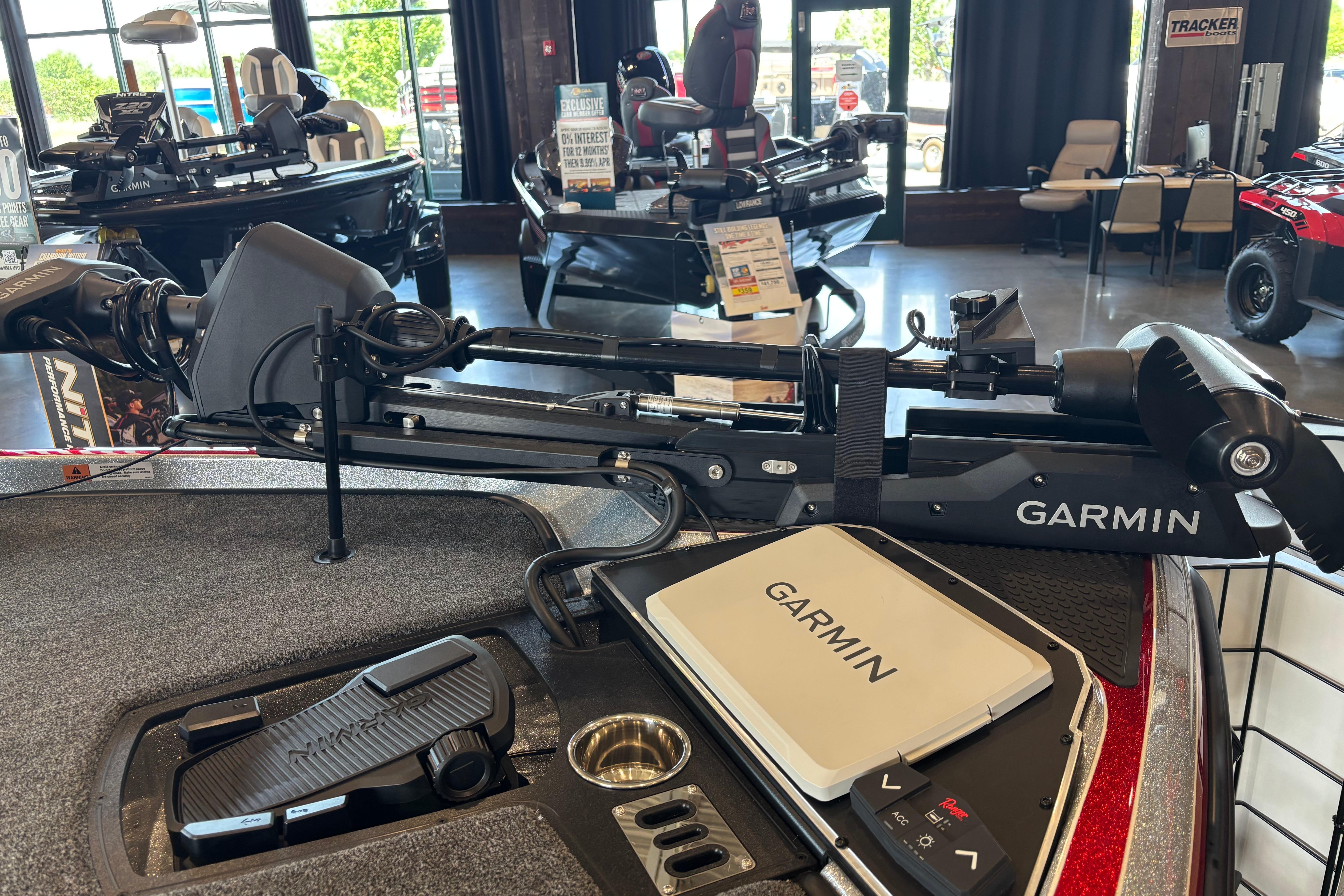 2026 Ranger Z520R Cup-Equipped boat with Garmin electronics in showroom.